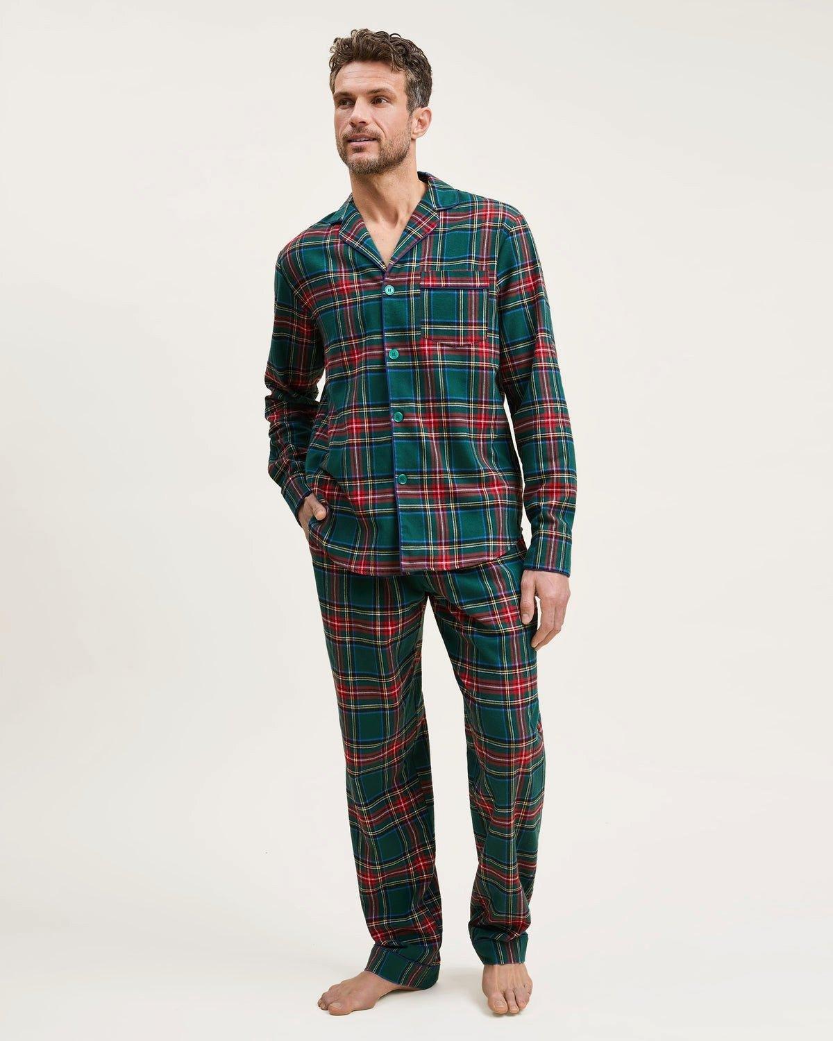 Men's Brushed Twill Pajama Set in Kensington Tartan image number 1
