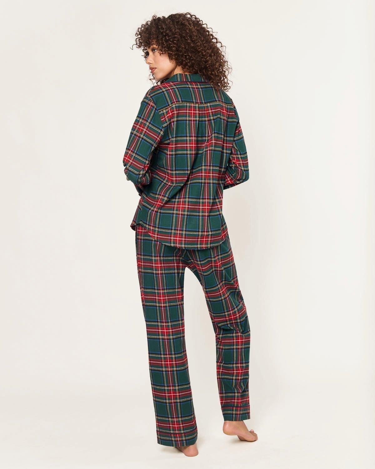Women's Brushed Twill Pajama Set in Kensington Tartan image number 4