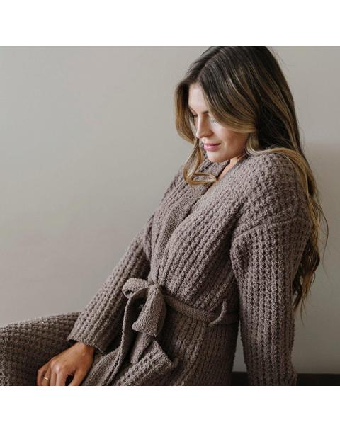 Waffle Knit Robe in Chestnut