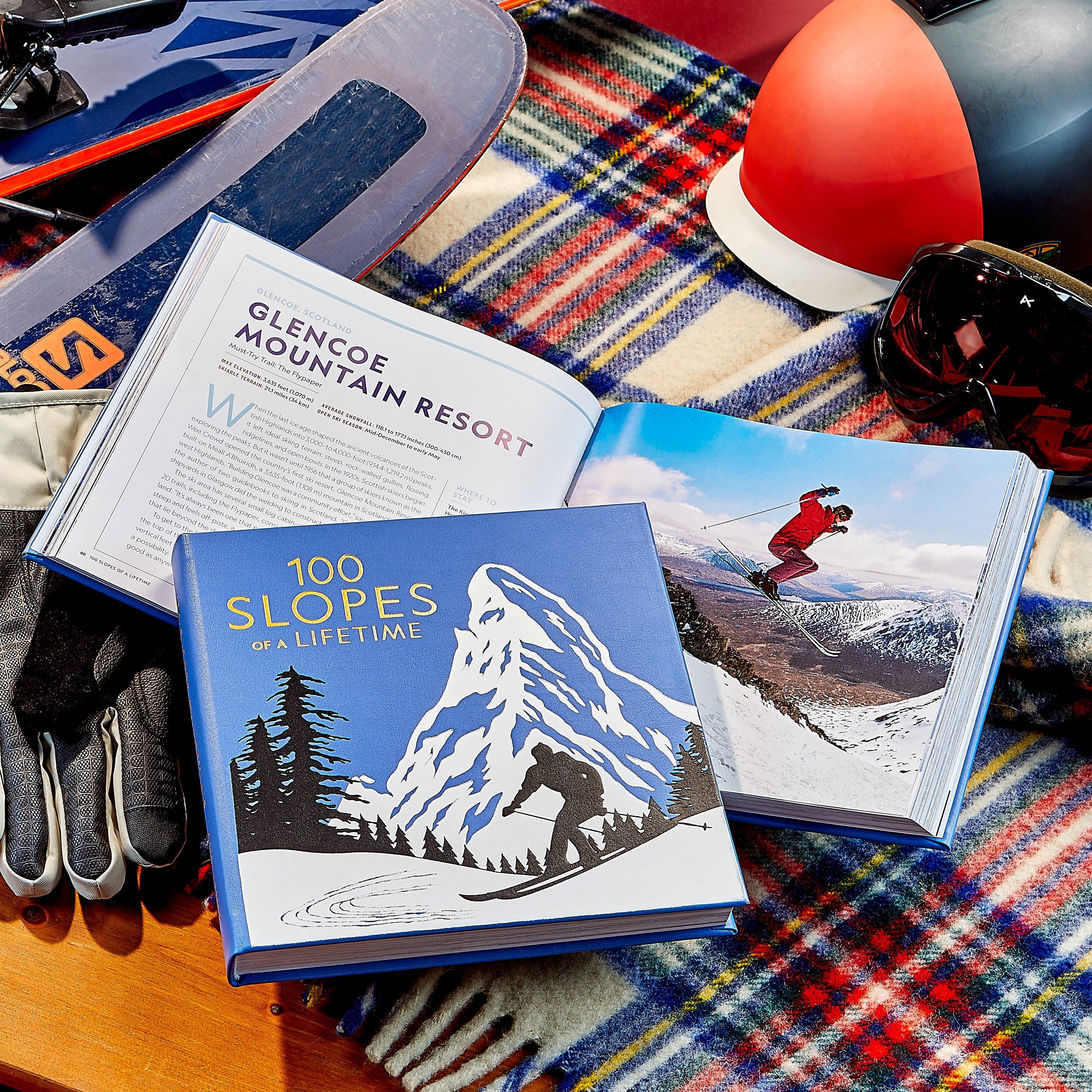 100 Slopes of a Lifetime: The World's Ultimate Ski and Snowboard Destinations Leather Bound Edition image number 1