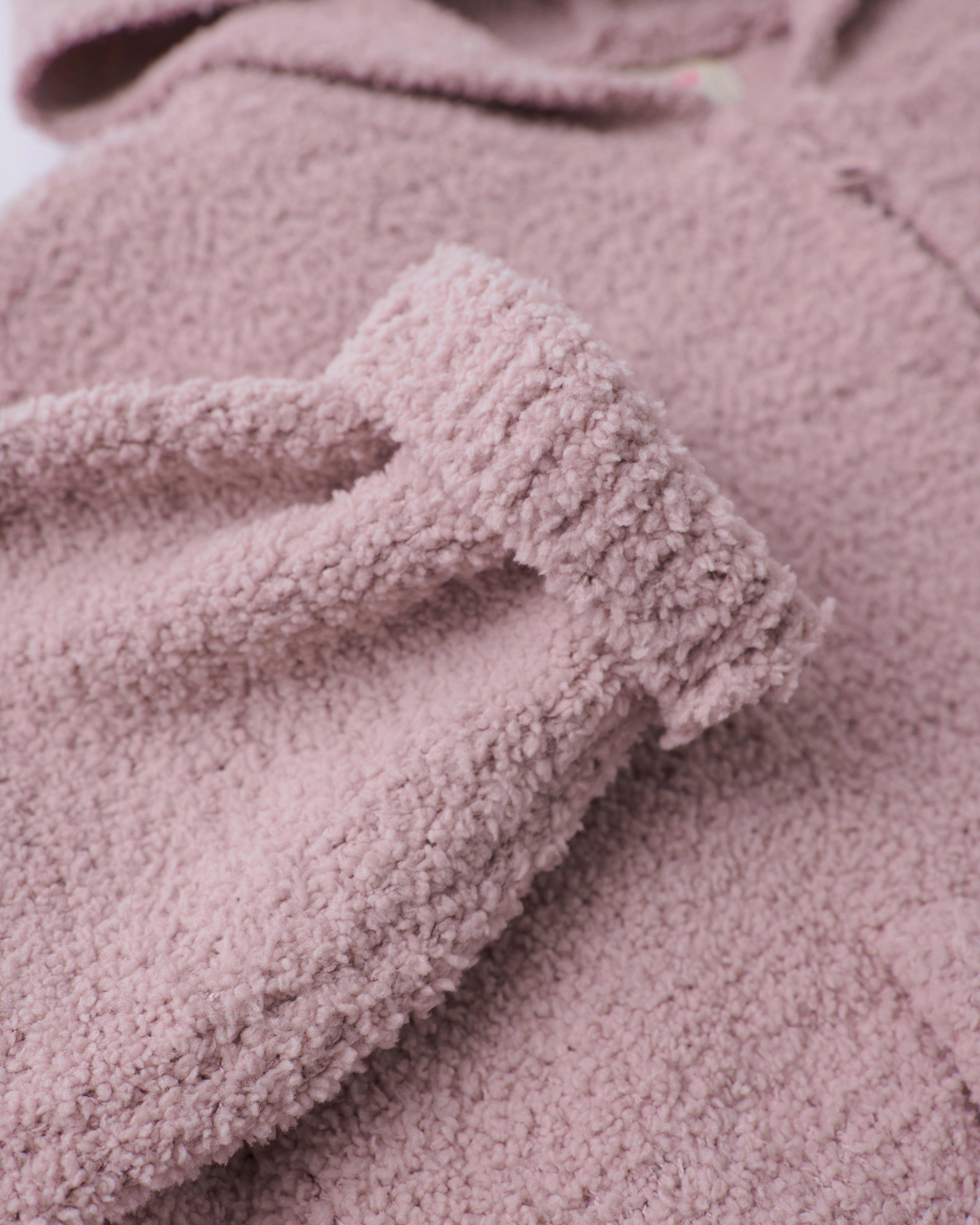 Zip Up Hoodie Fuzzy - Ash Rose image number 3