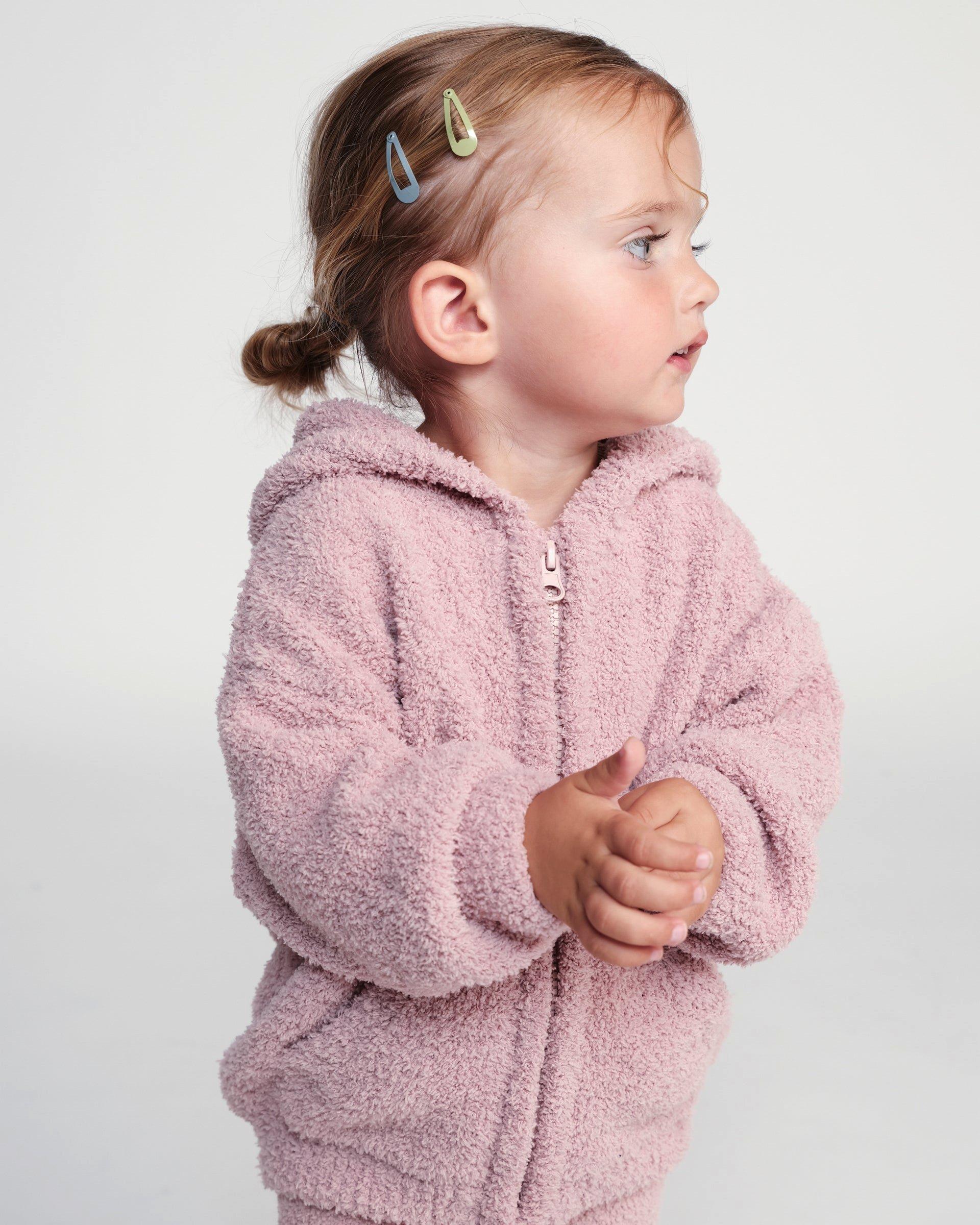 Zip Up Hoodie Fuzzy - Ash Rose image number 4