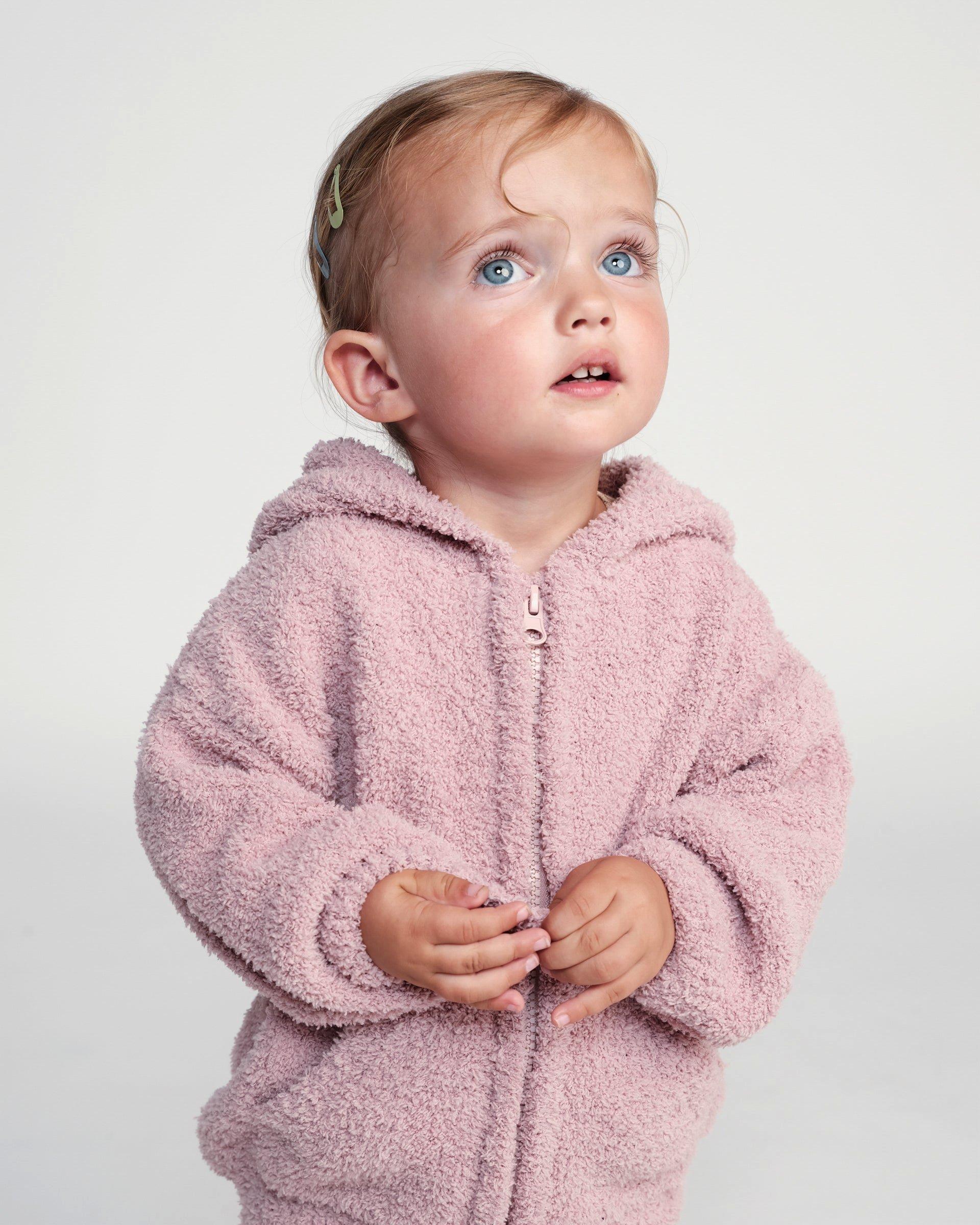 Zip Up Hoodie Fuzzy - Ash Rose image number 1