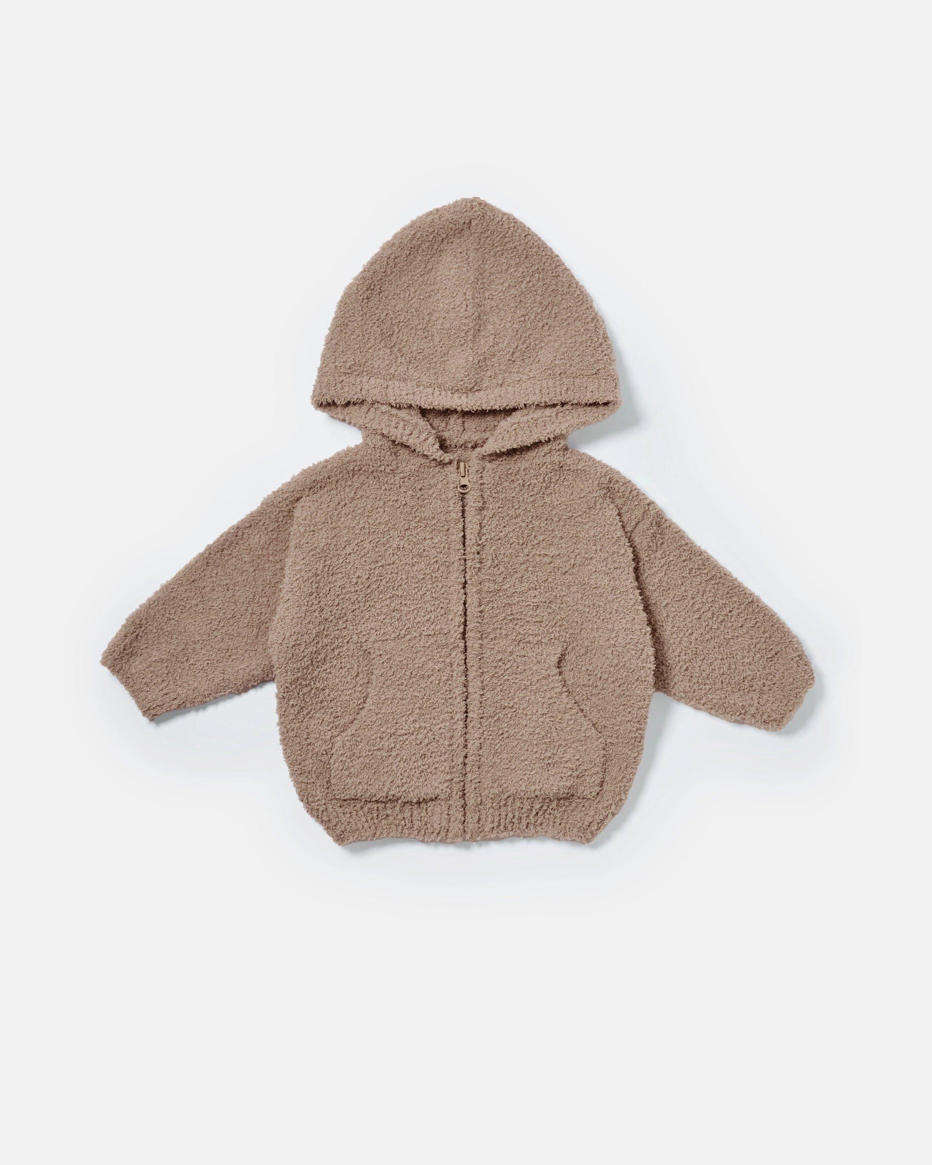 Zip Up Hoodie Fuzzy - Taupe