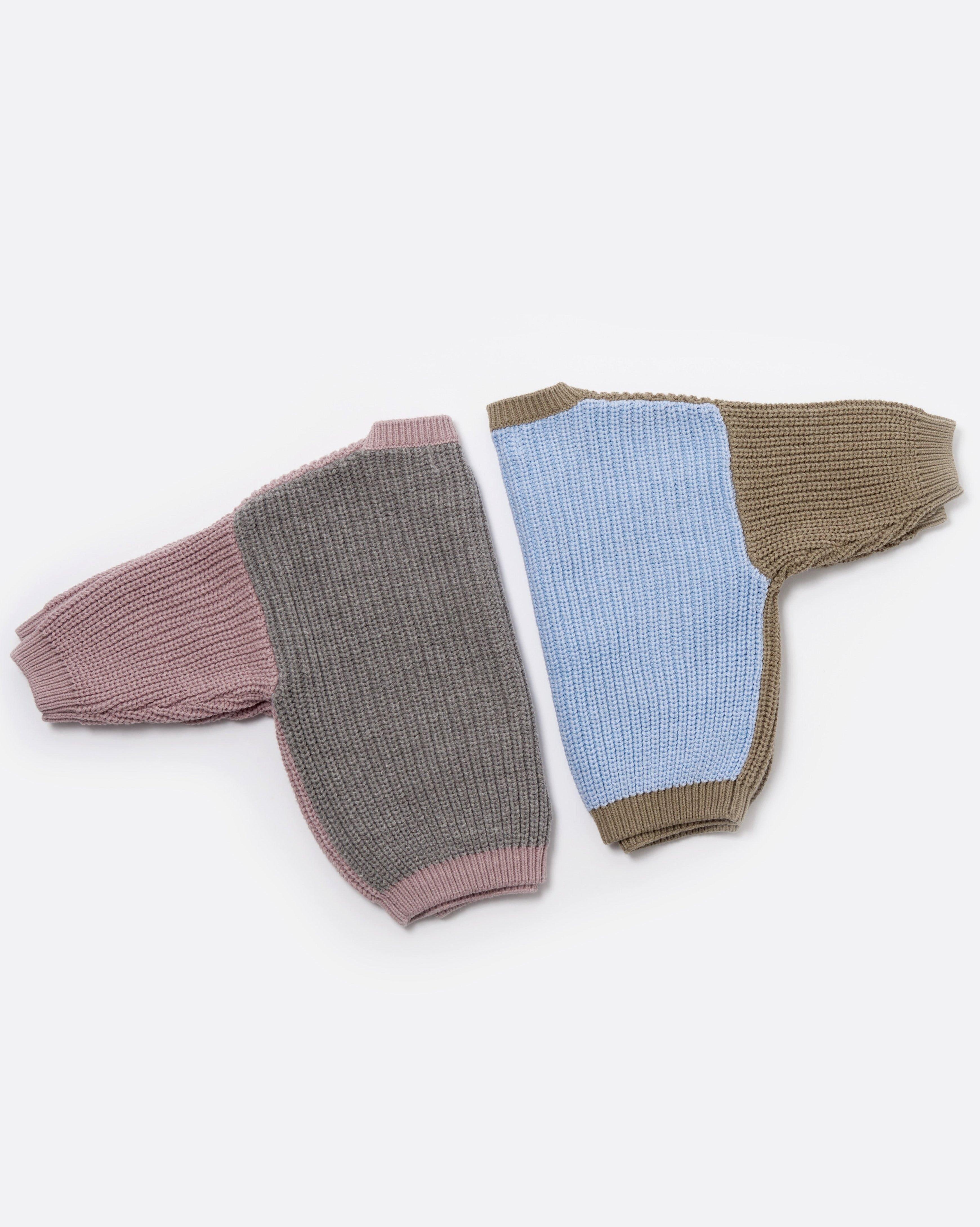 Long Sleeve Sweater Chunky - Ash Rose/Heather Grey image number 3