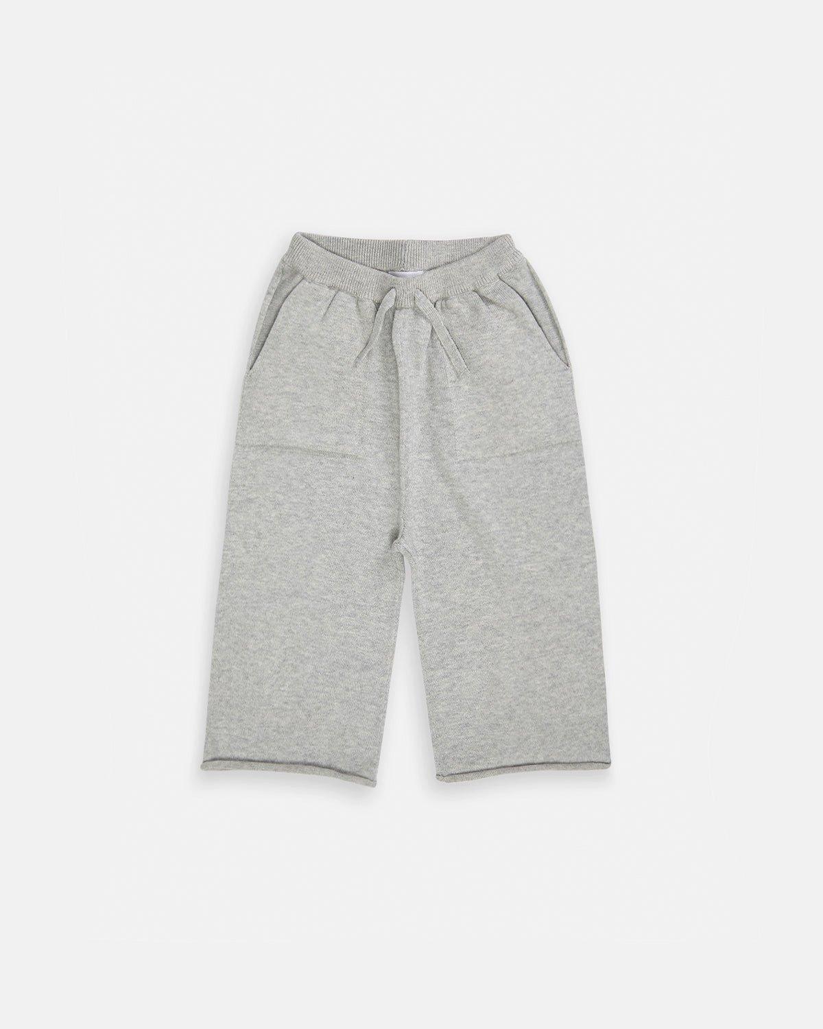 Cotton Relaxed Pants - Heather Grey