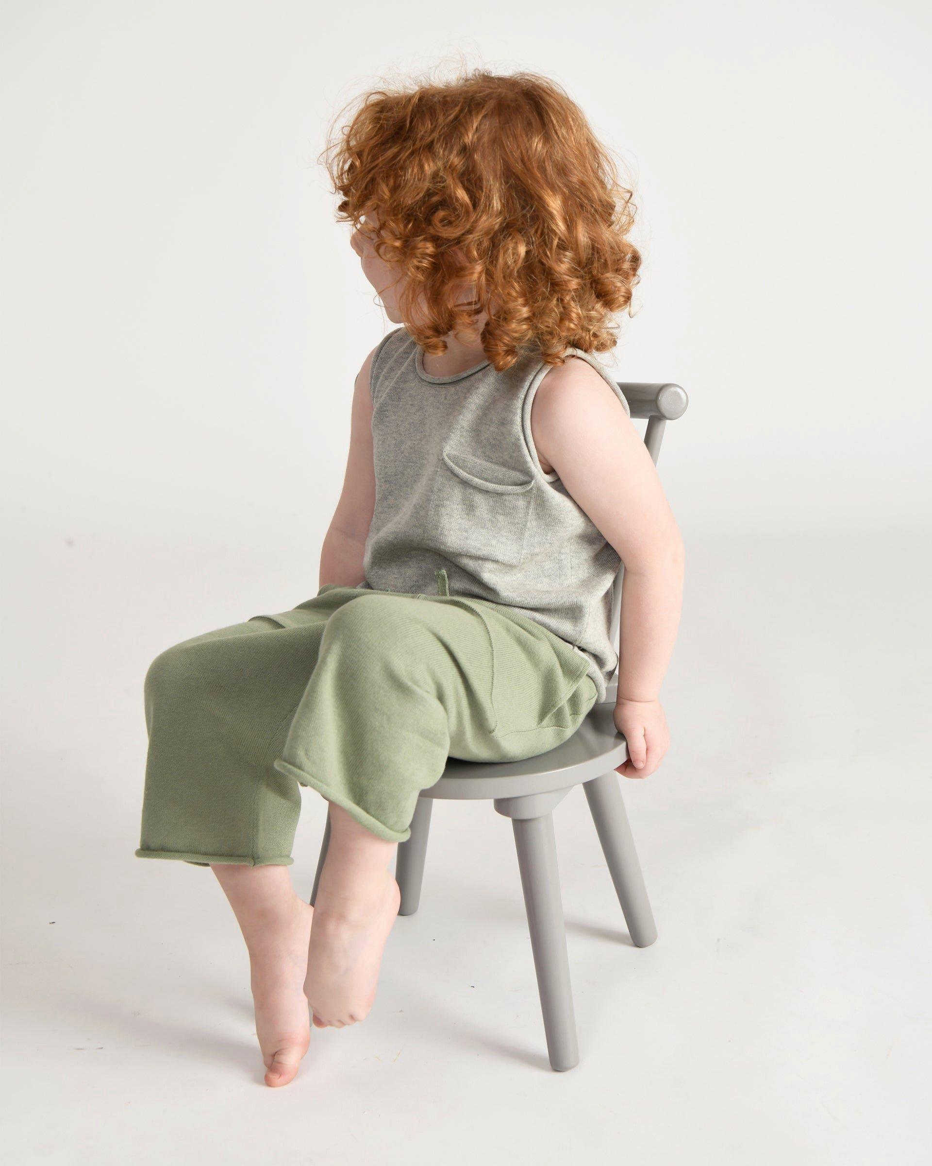 Cotton Relaxed Pants - Sage image number 1