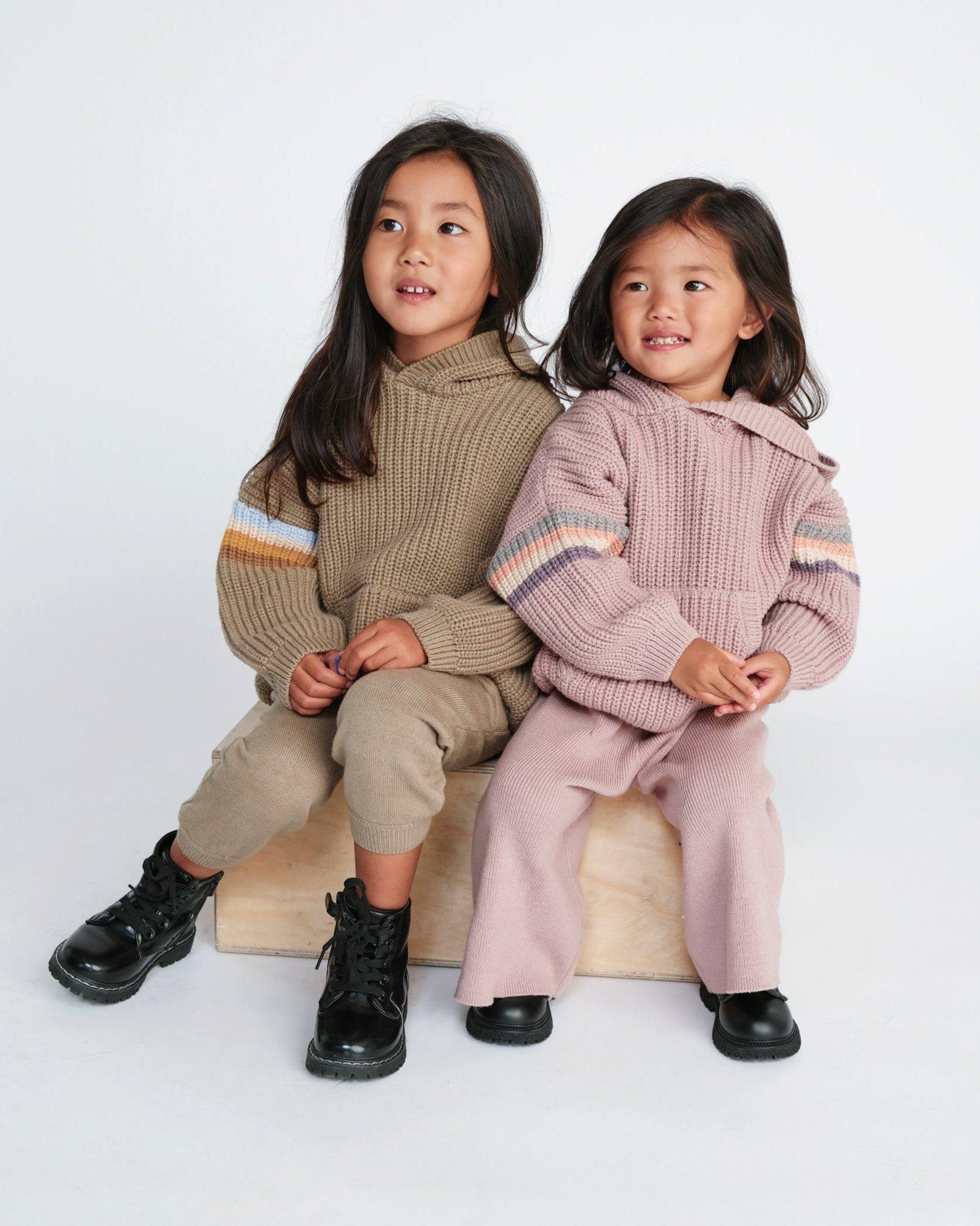 Hooded Sweater Chunky - Ash Rose image number 1
