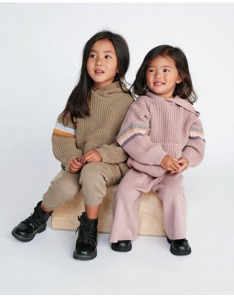 Hooded Sweater Chunky - Ash Rose