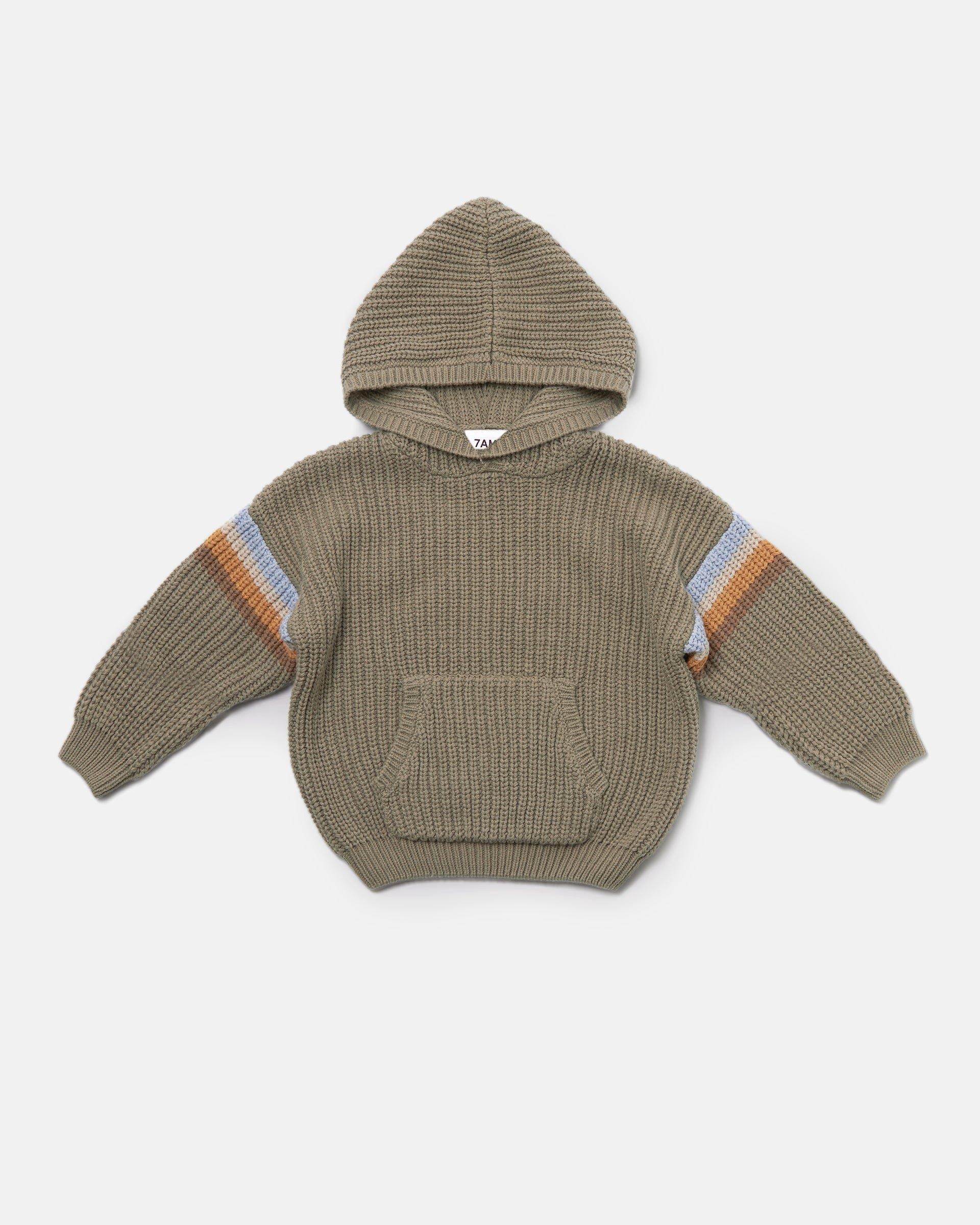Hooded Sweater Chunky - Olive
