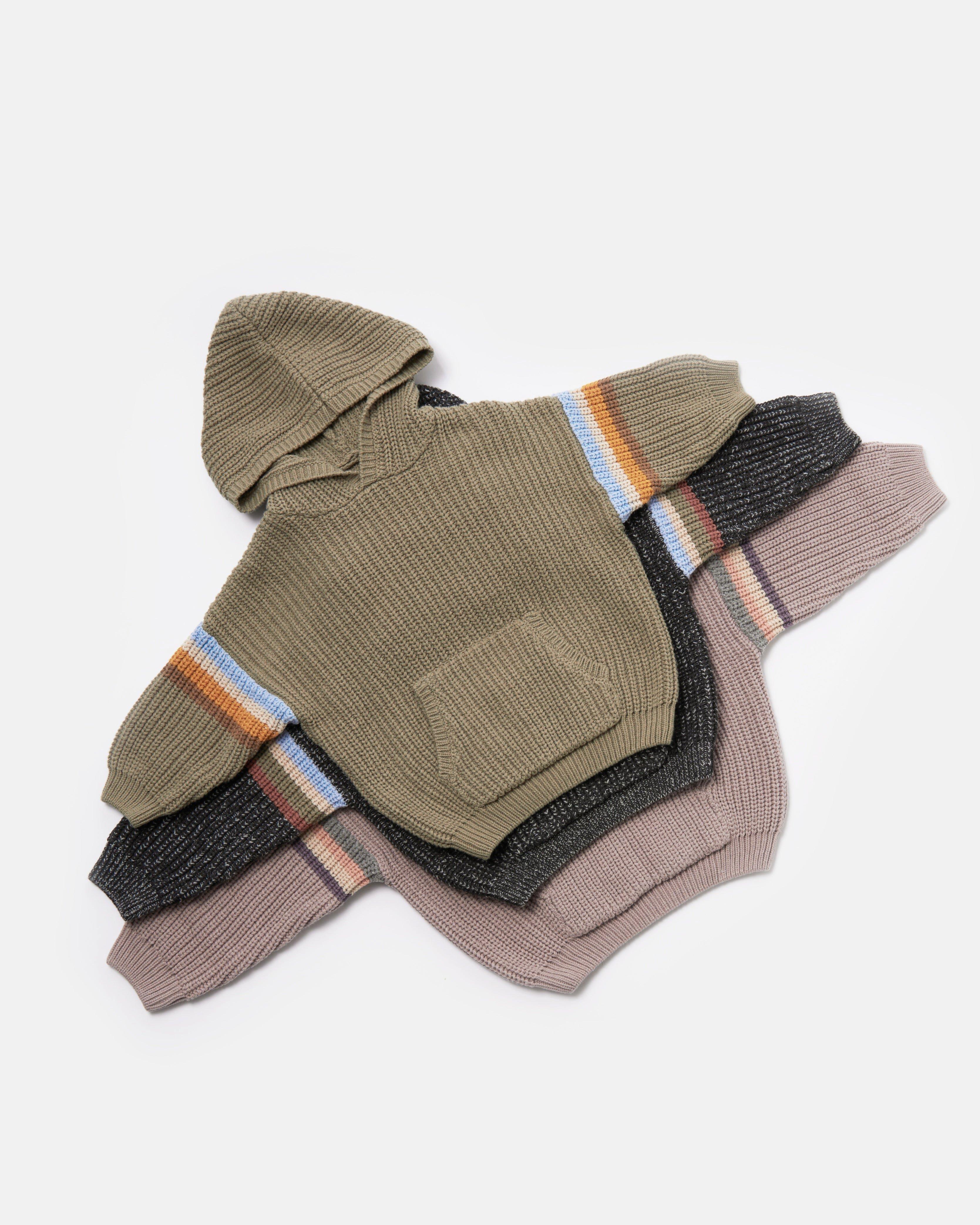 Hooded Sweater Chunky - Olive image number 3