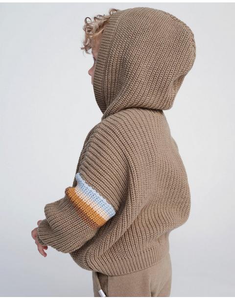 Hooded Sweater Chunky - Olive