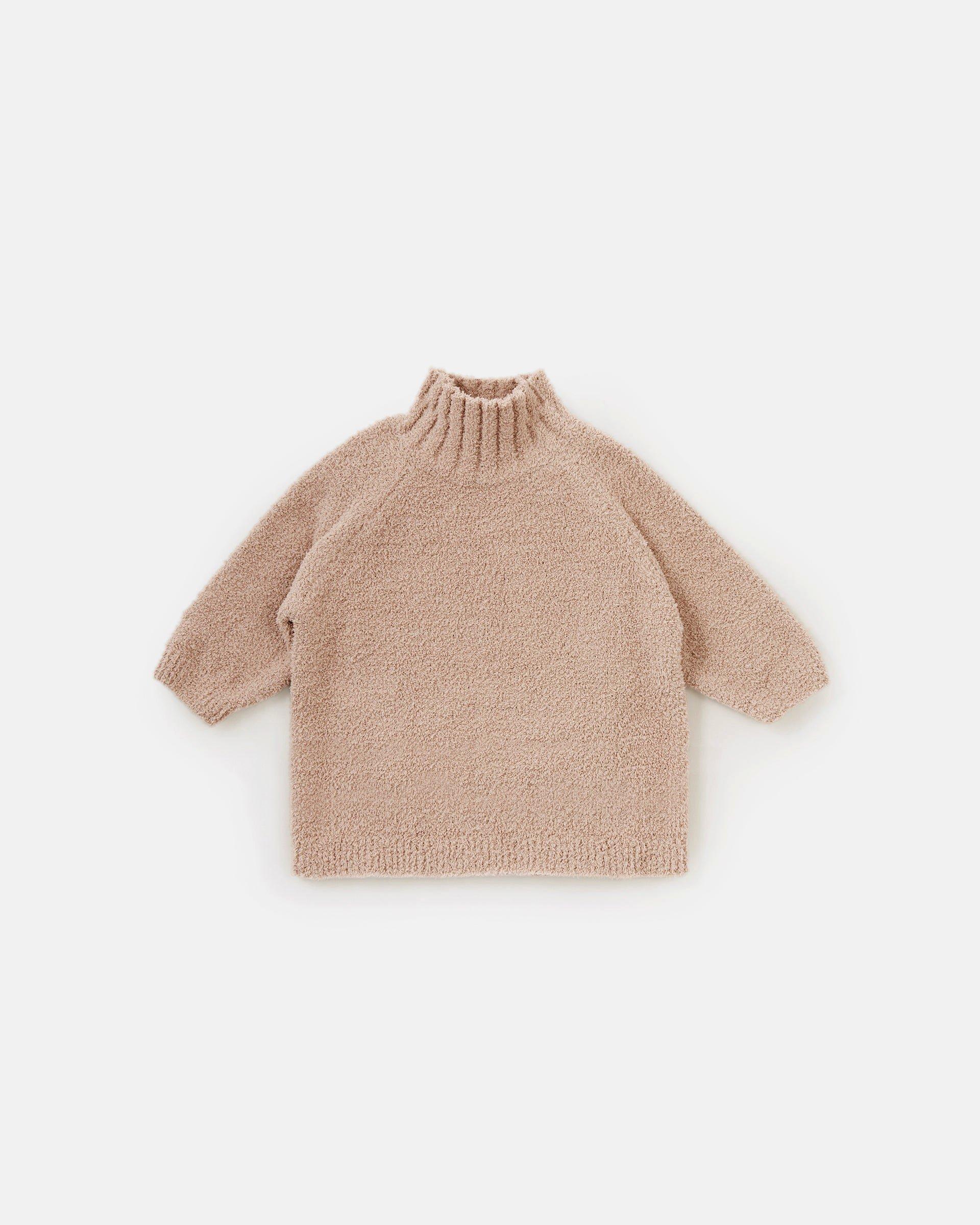 Mockneck Sweater Fuzzy - Pecan