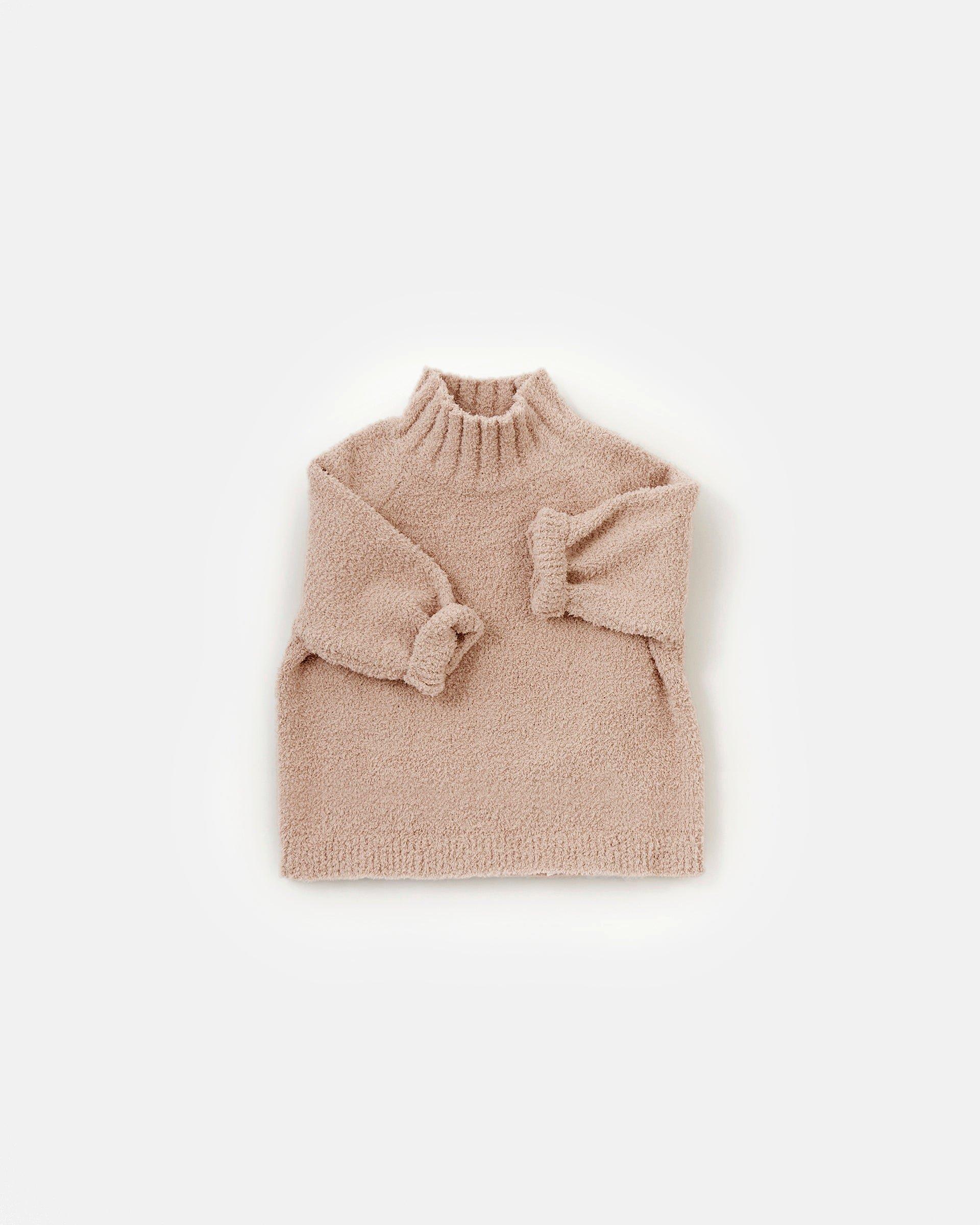 Mockneck Sweater Fuzzy - Pecan image number 3