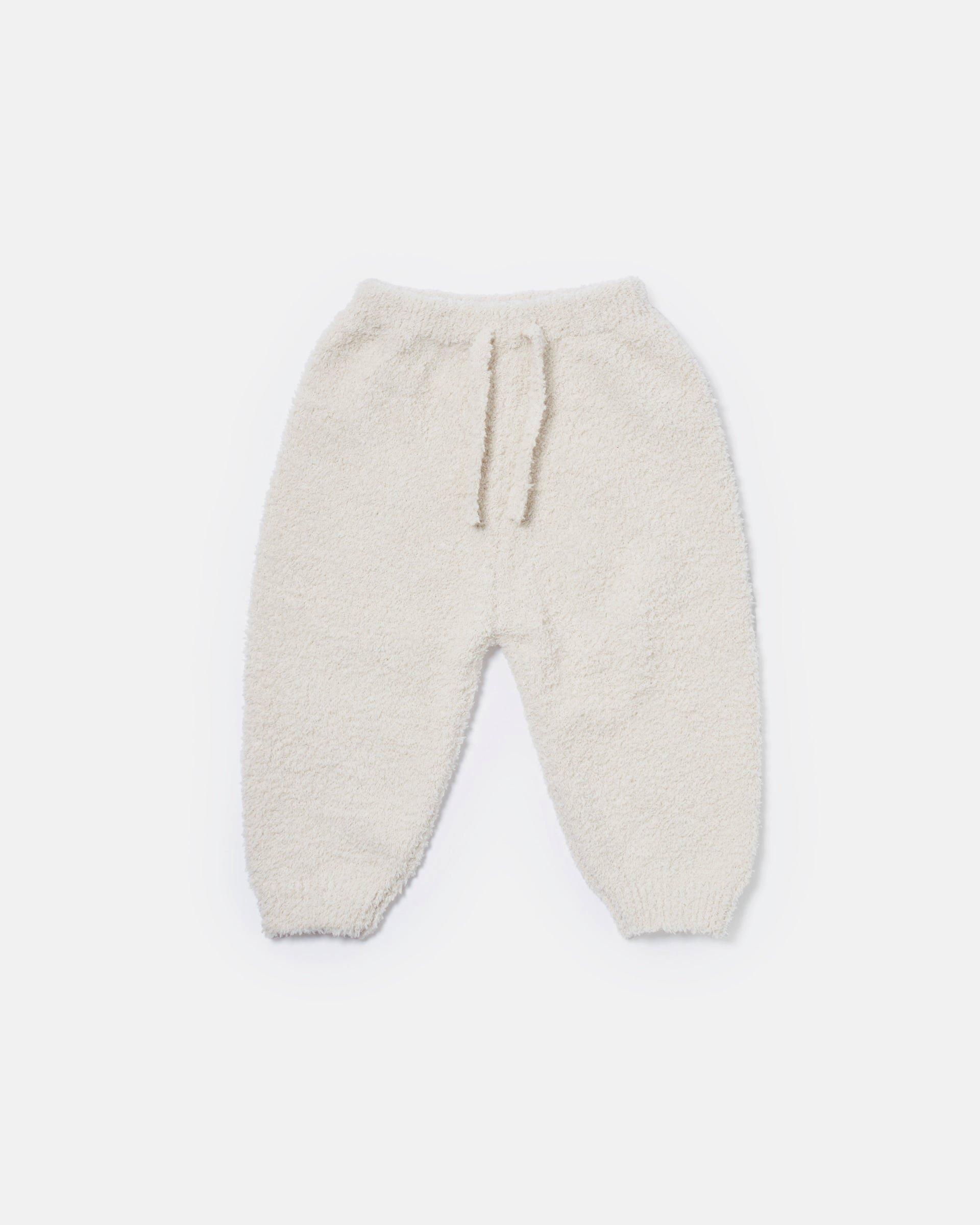 Boxy Lounge Pants Fuzzy - Ecru