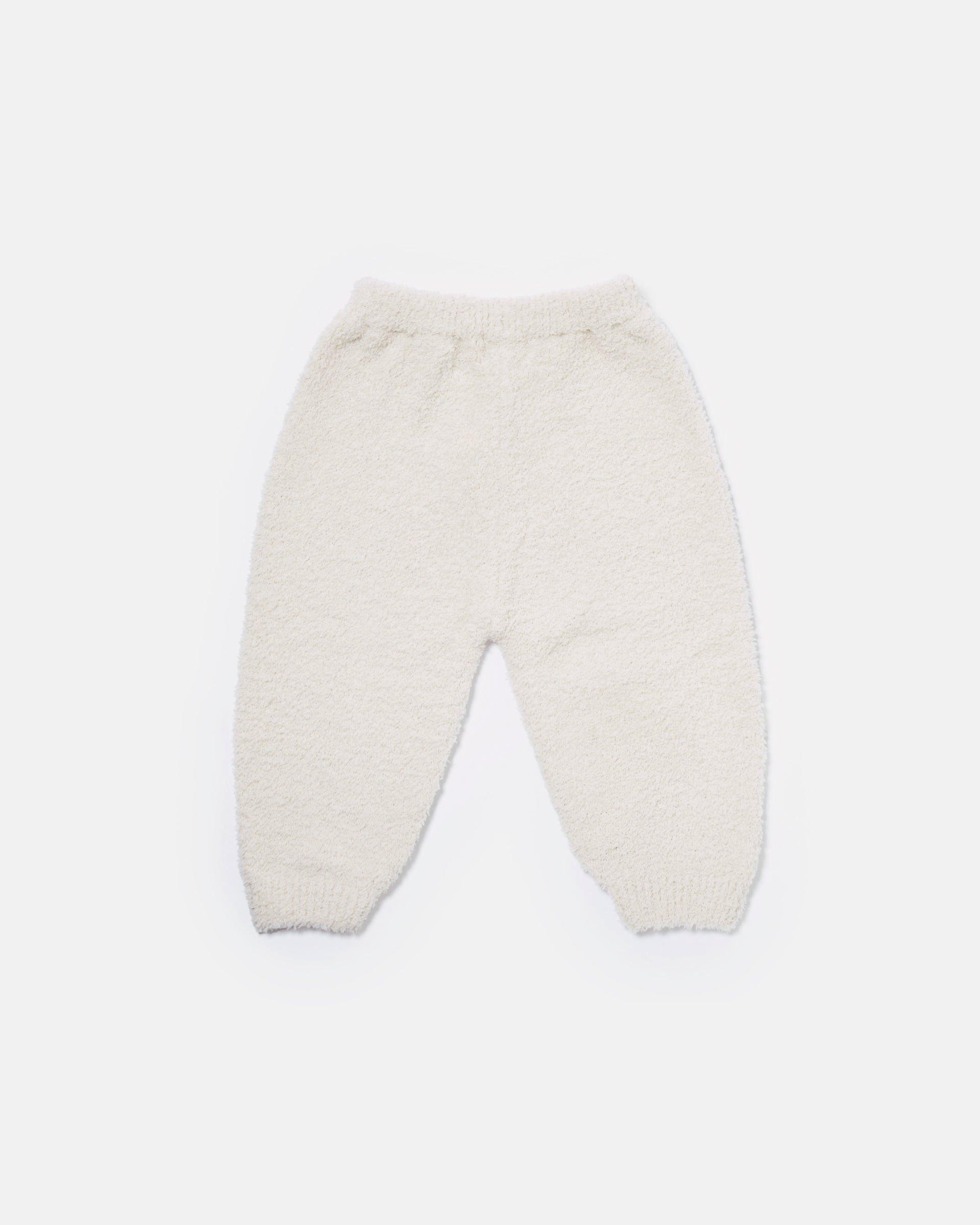 Boxy Lounge Pants Fuzzy - Ecru image number 1