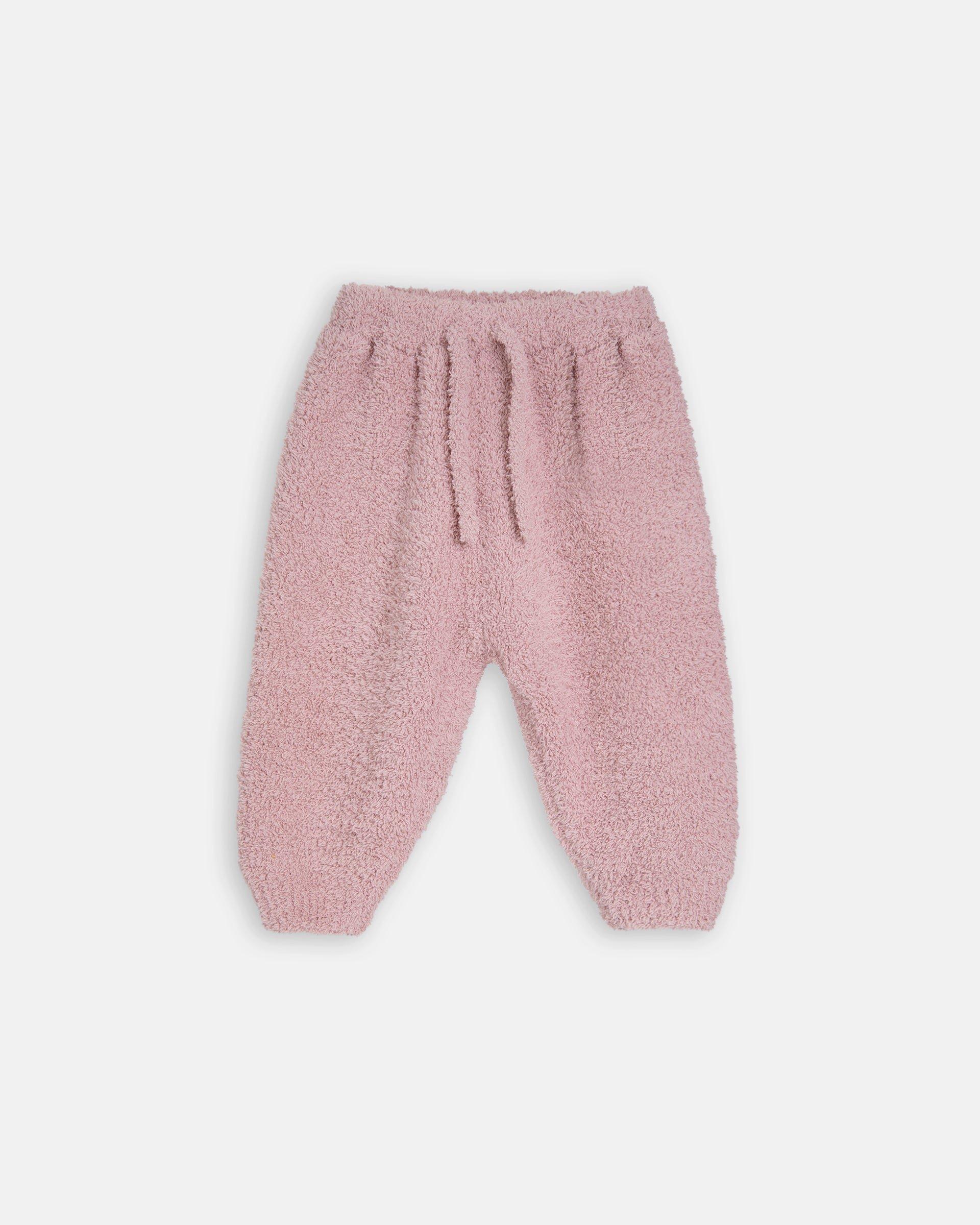 Boxy Lounge Pants Fuzzy - Ash Rose