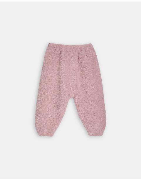Boxy Lounge Pants Fuzzy - Ash Rose