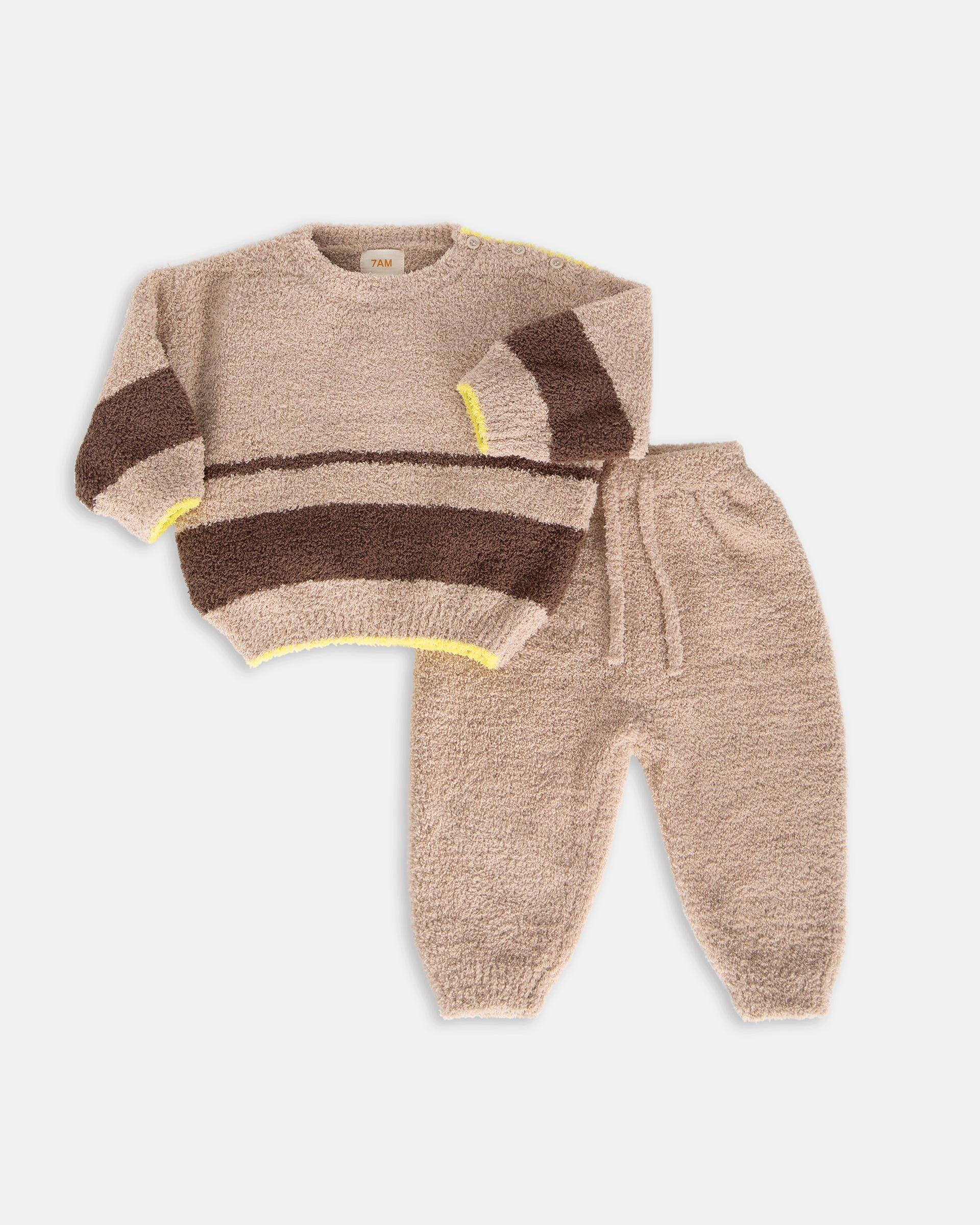 Boxy Lounge Pants Fuzzy - Pecan image number 3