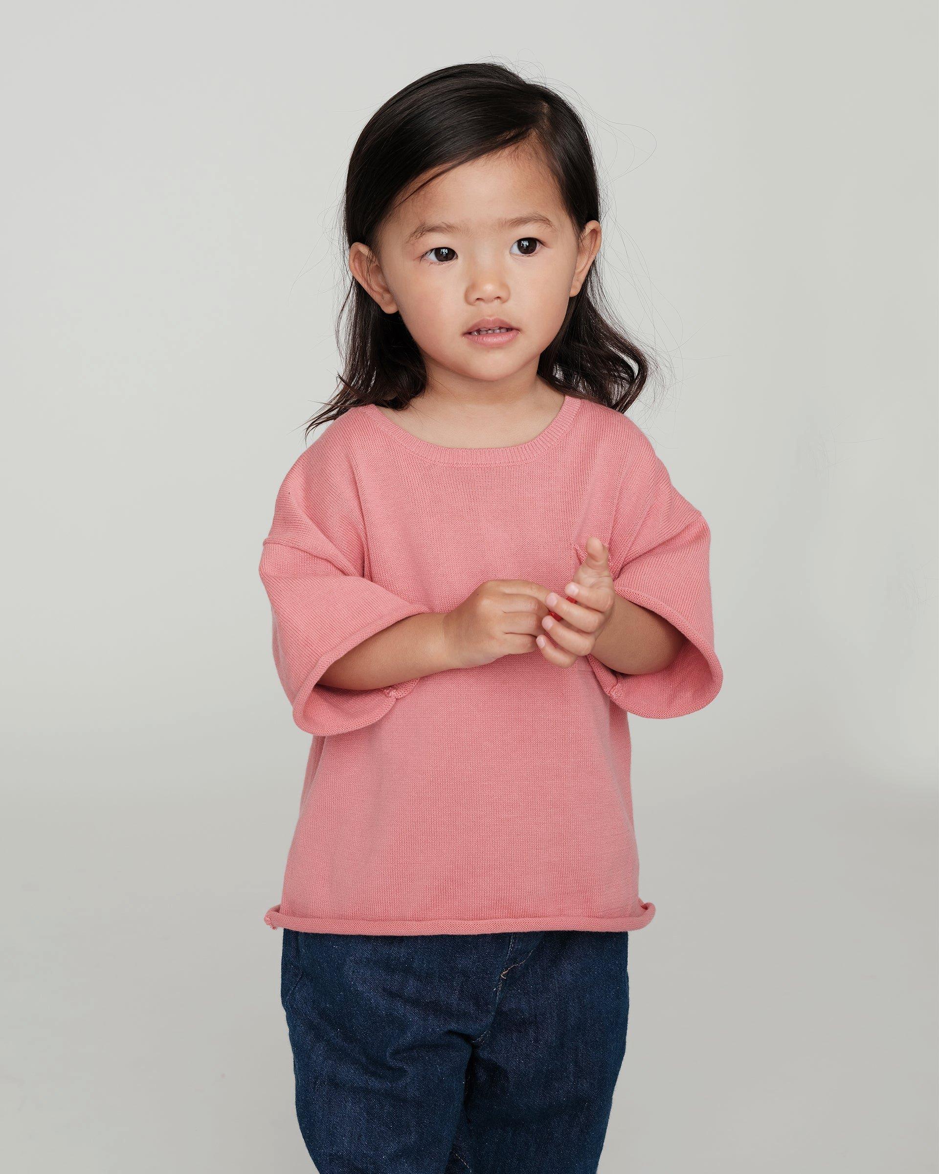 Boxy Cotton Tee Pocket - Coral image number 3