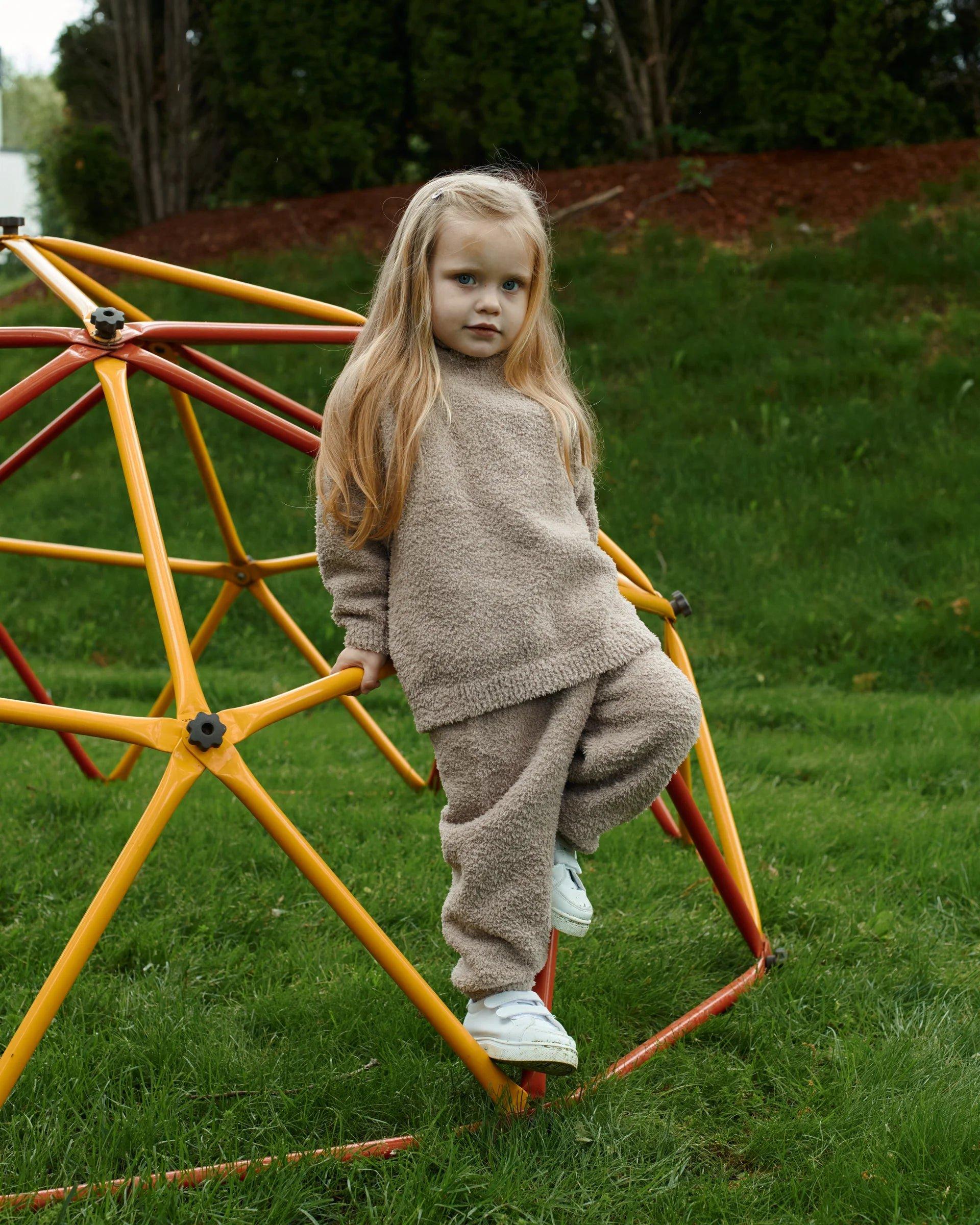 Boxy Lounge Pants Fuzzy - Taupe image number 2