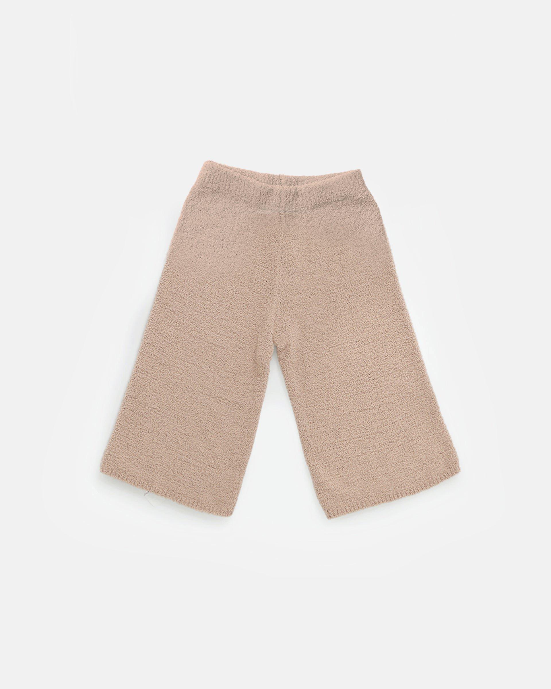 Wide Pants Fuzzy - Pecan