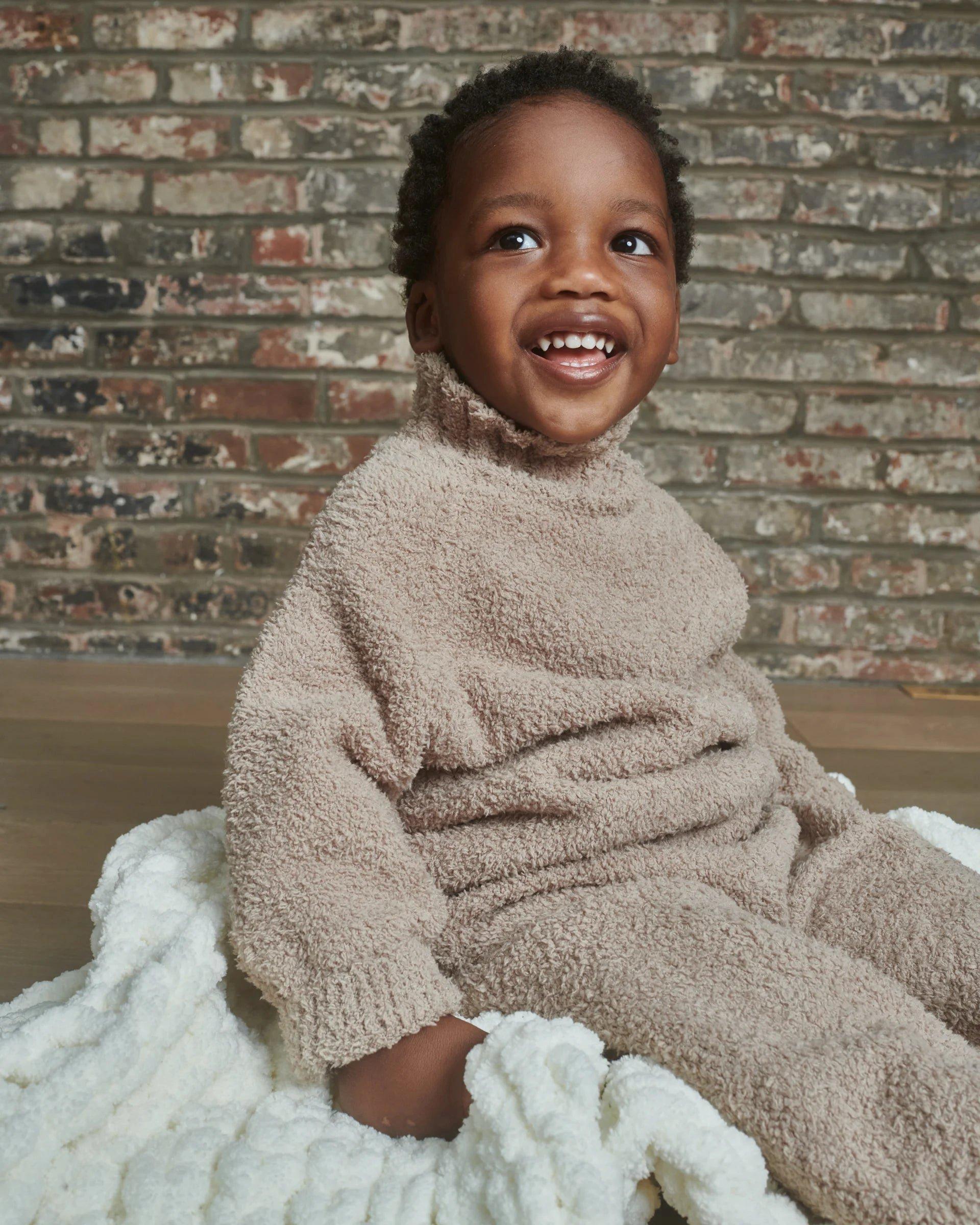 Mockneck Sweater Fuzzy - Taupe image number 1