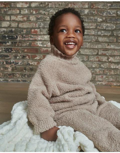 Mockneck Sweater Fuzzy - Taupe