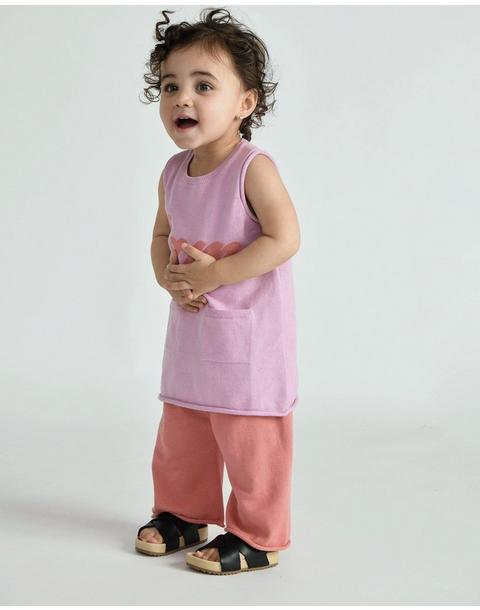 Cotton Relaxed Pants - Coral
