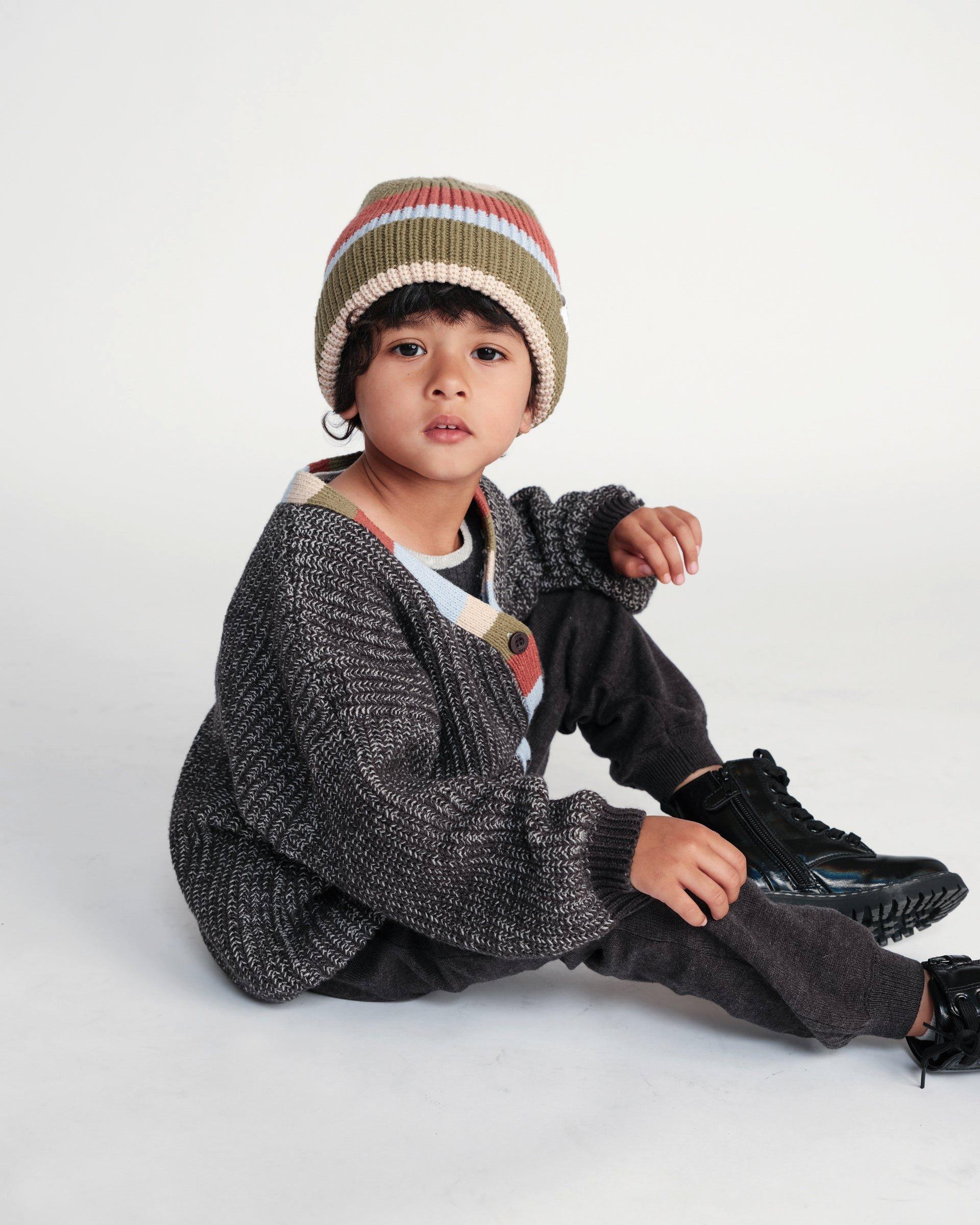 Cardigan Chunky - Black Melange image number 1