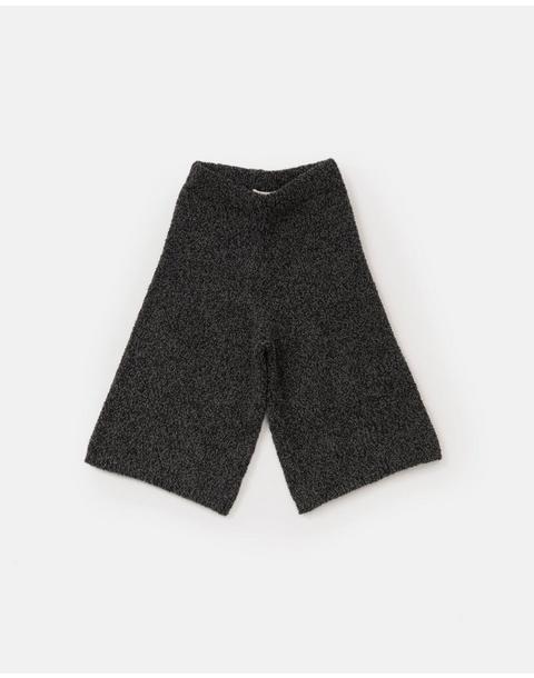 Wide Pants Fuzzy - Black Melange