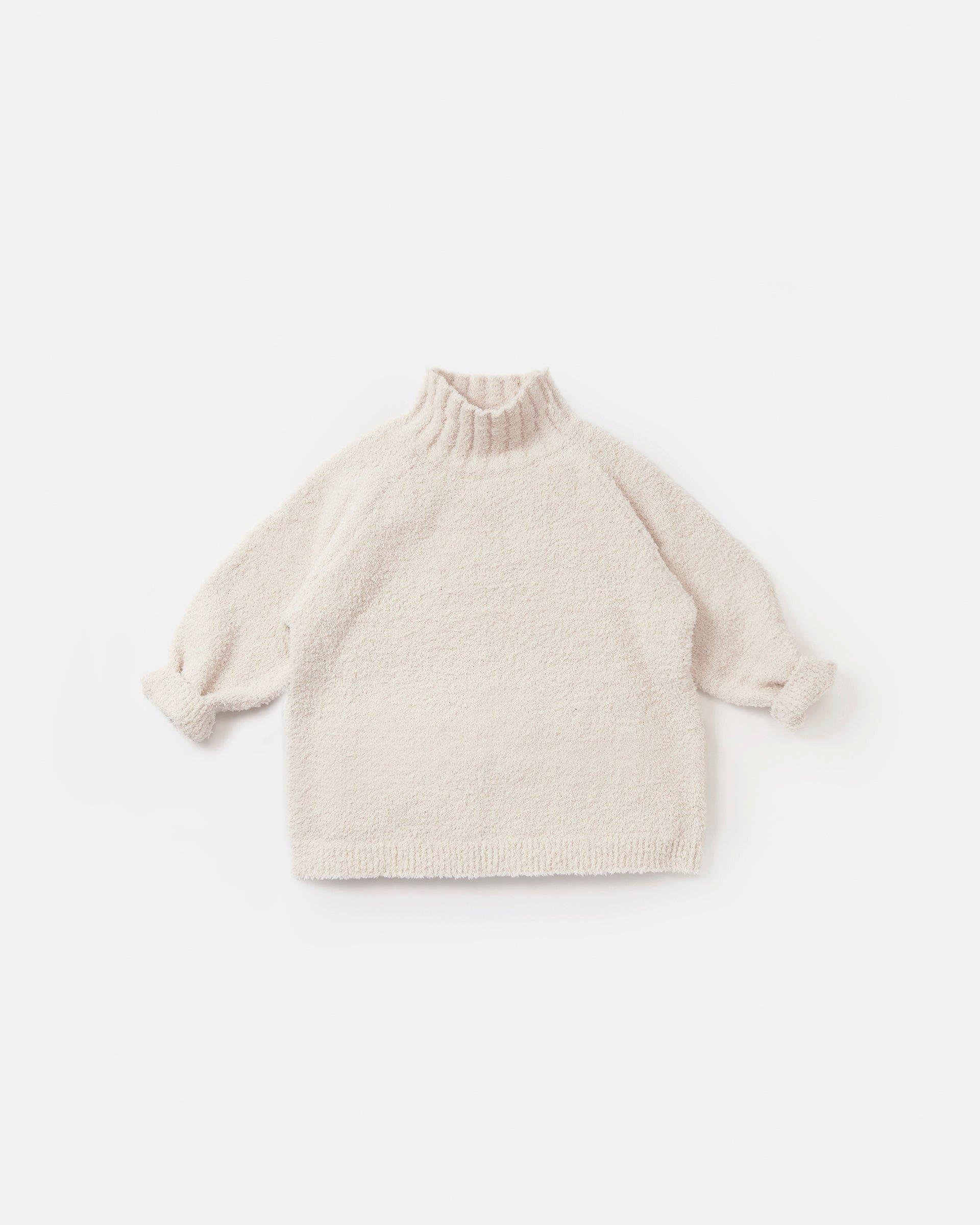 Mockneck Sweater Fuzzy - Ecru image number 2