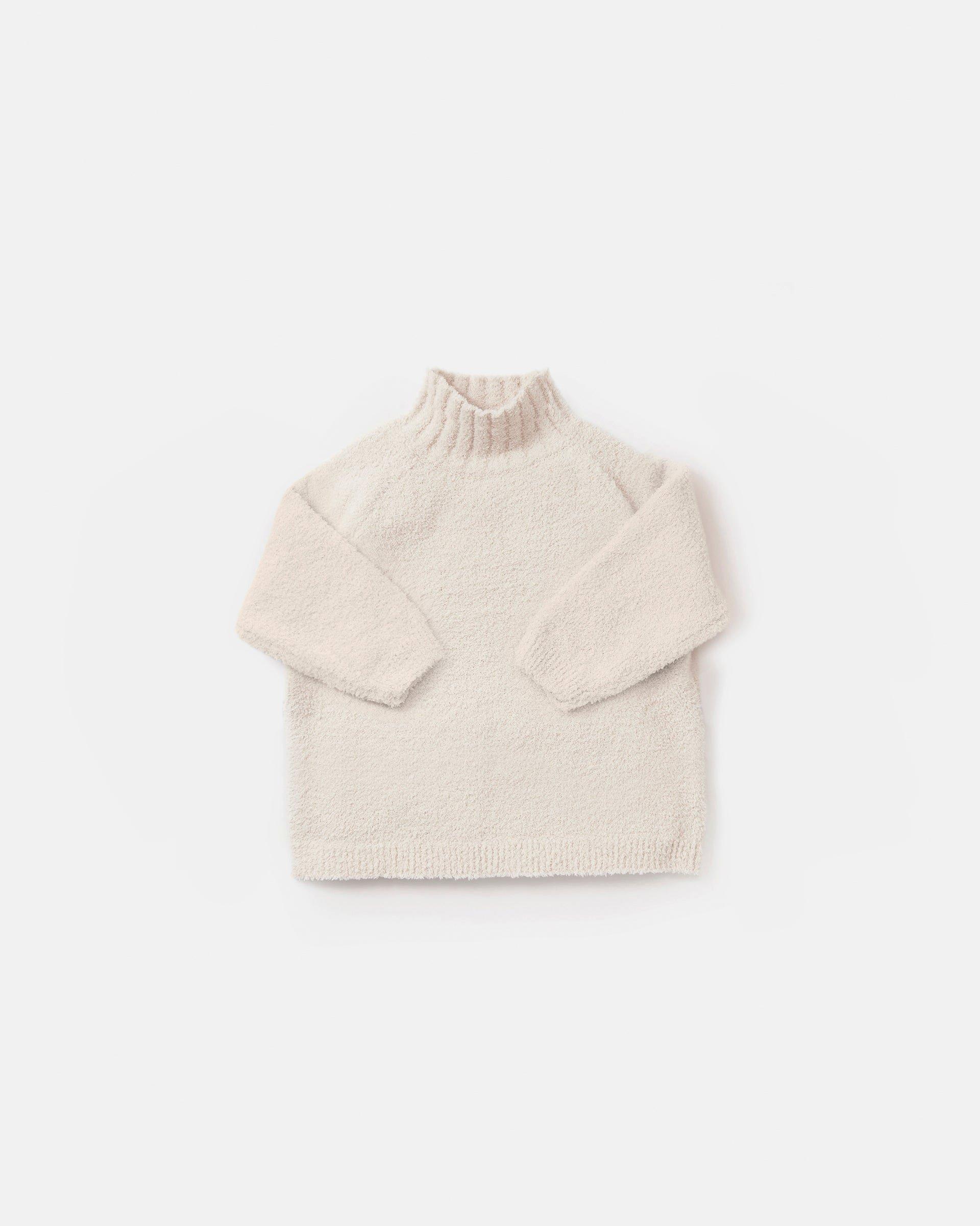Mockneck Sweater Fuzzy - Ecru image number 4