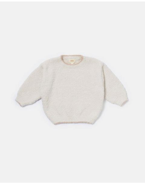Boxy Sweater Fuzzy - Ecru