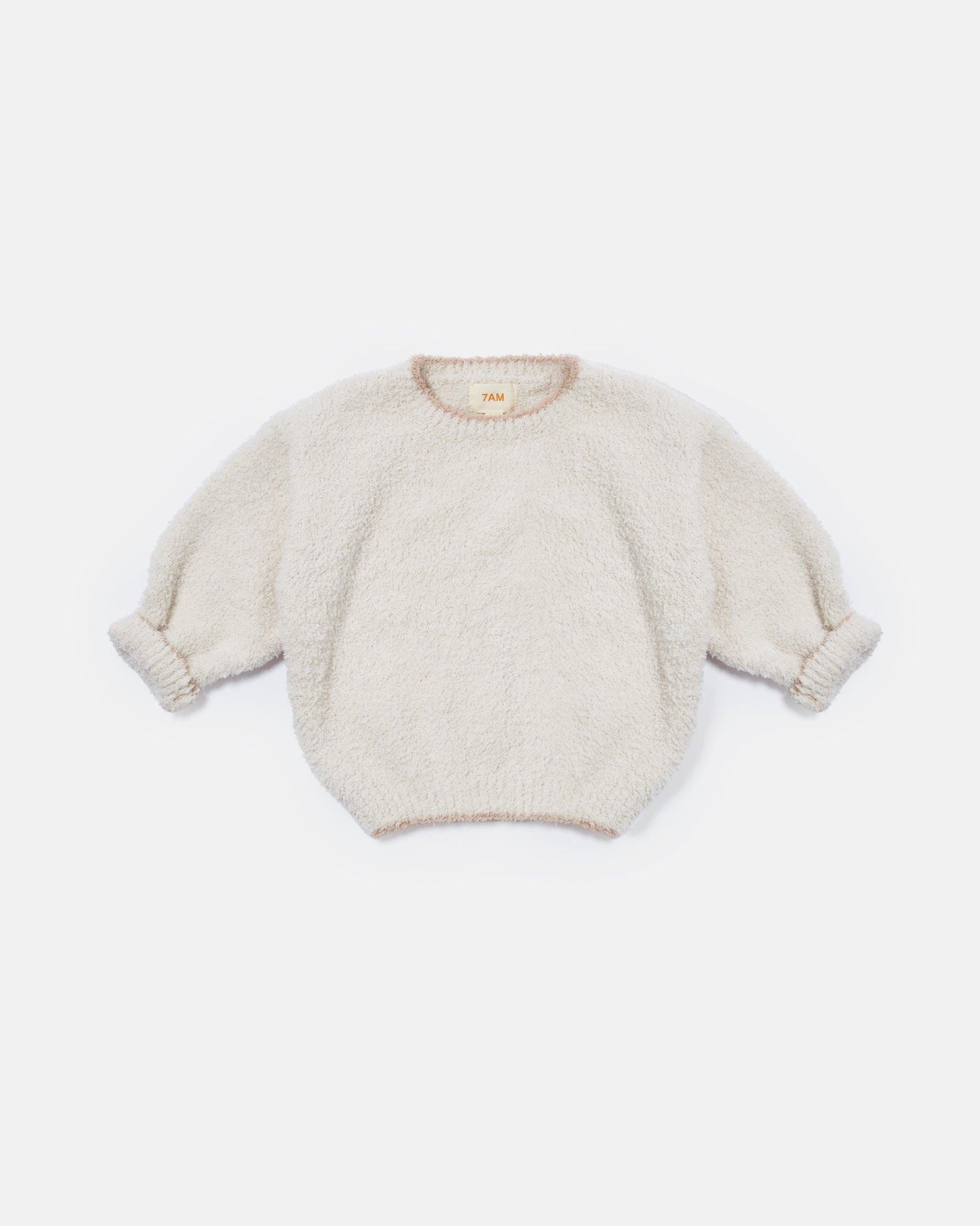 Boxy Sweater Fuzzy - Ecru image number 2