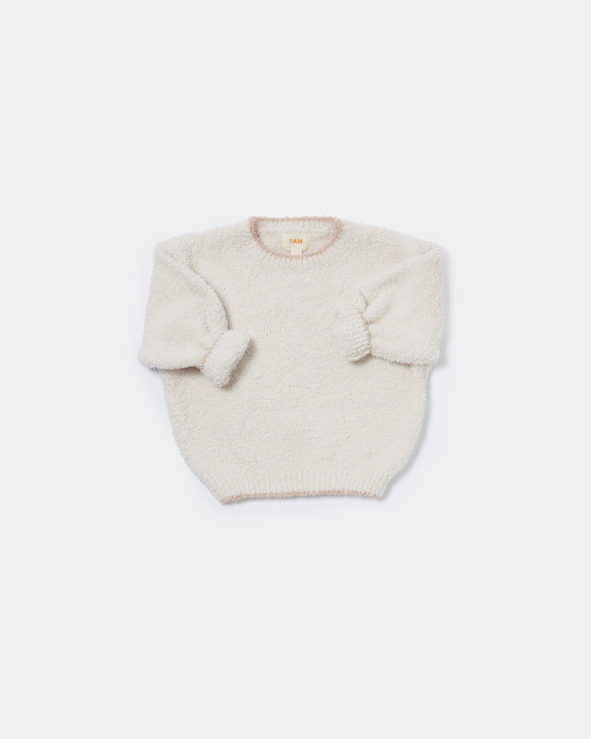 Boxy Sweater Fuzzy - Ecru image number 3