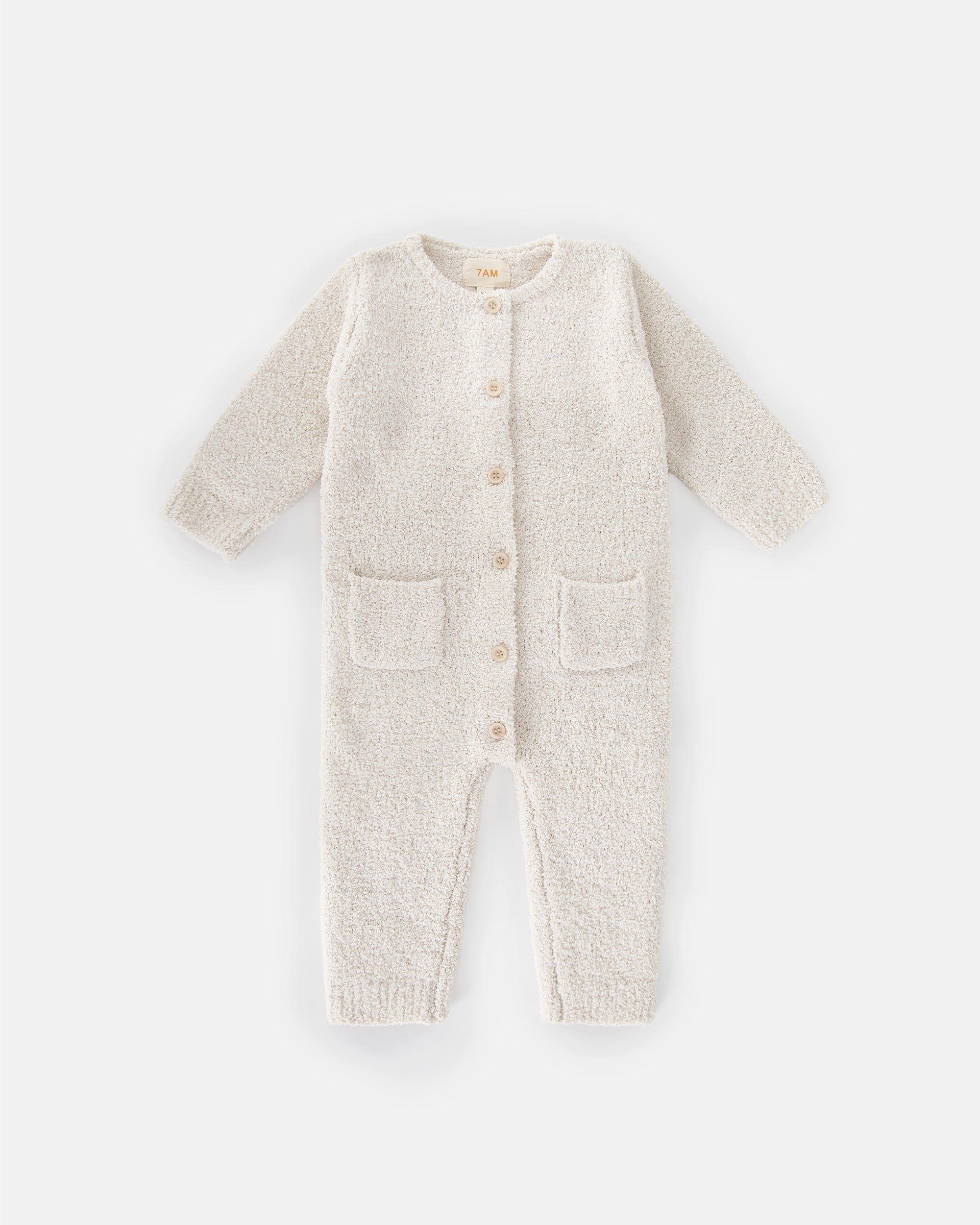 Long Sleeve Jumpsuit Fuzzy - Ecru