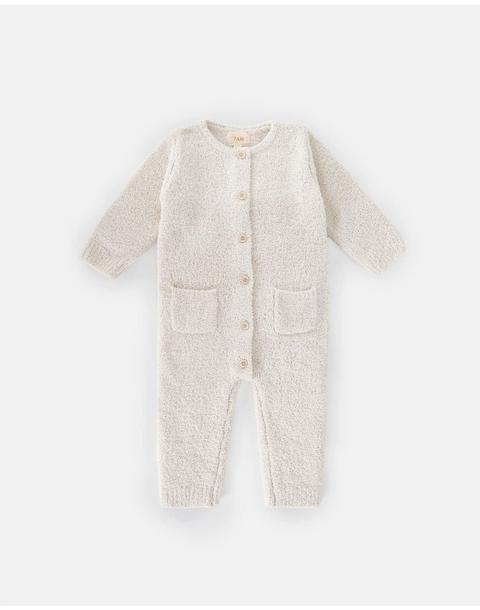 Long Sleeve Jumpsuit Fuzzy - Ecru