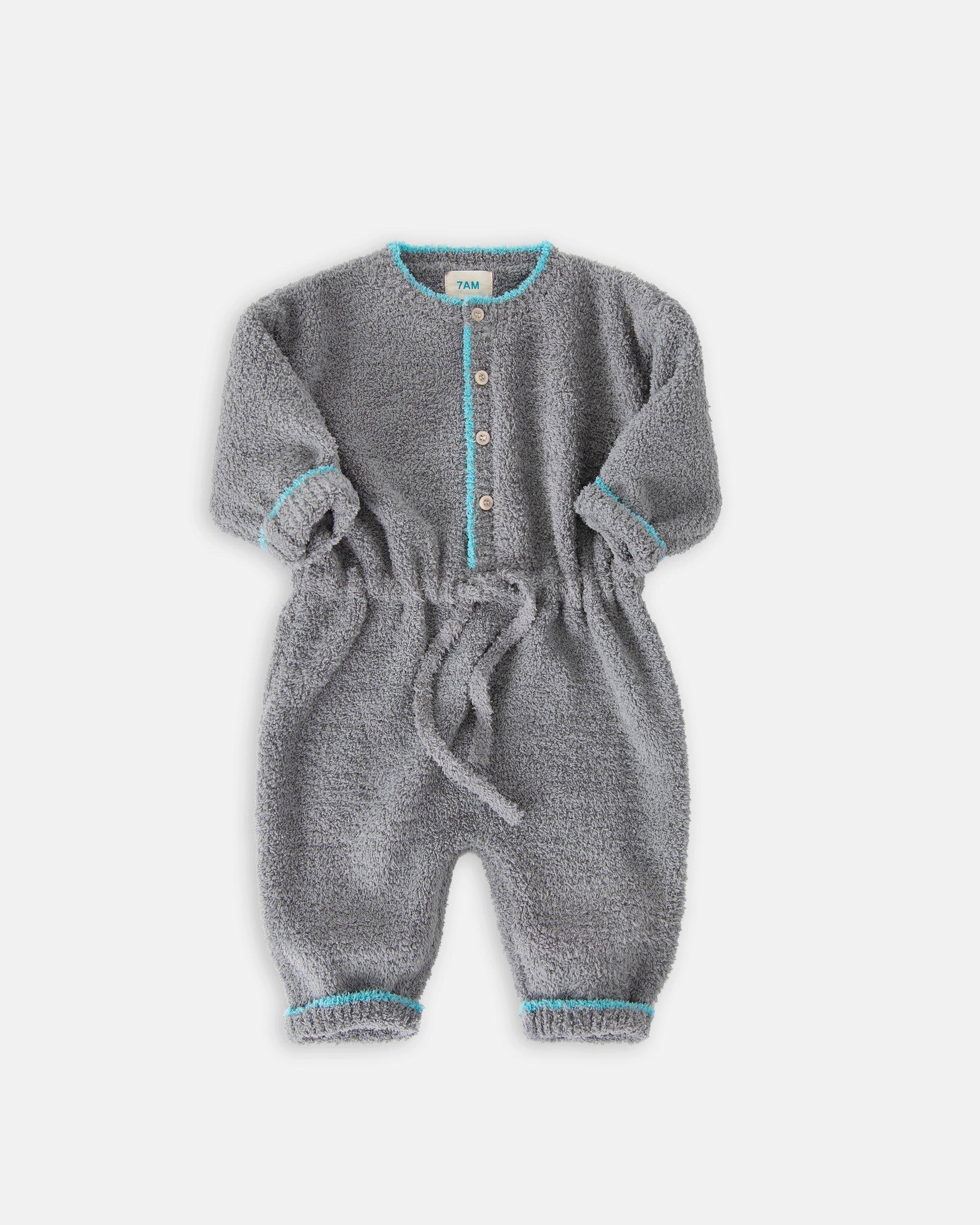 Boxy Longsleeve Jumpsuit Fuzzy - Gris image number 2
