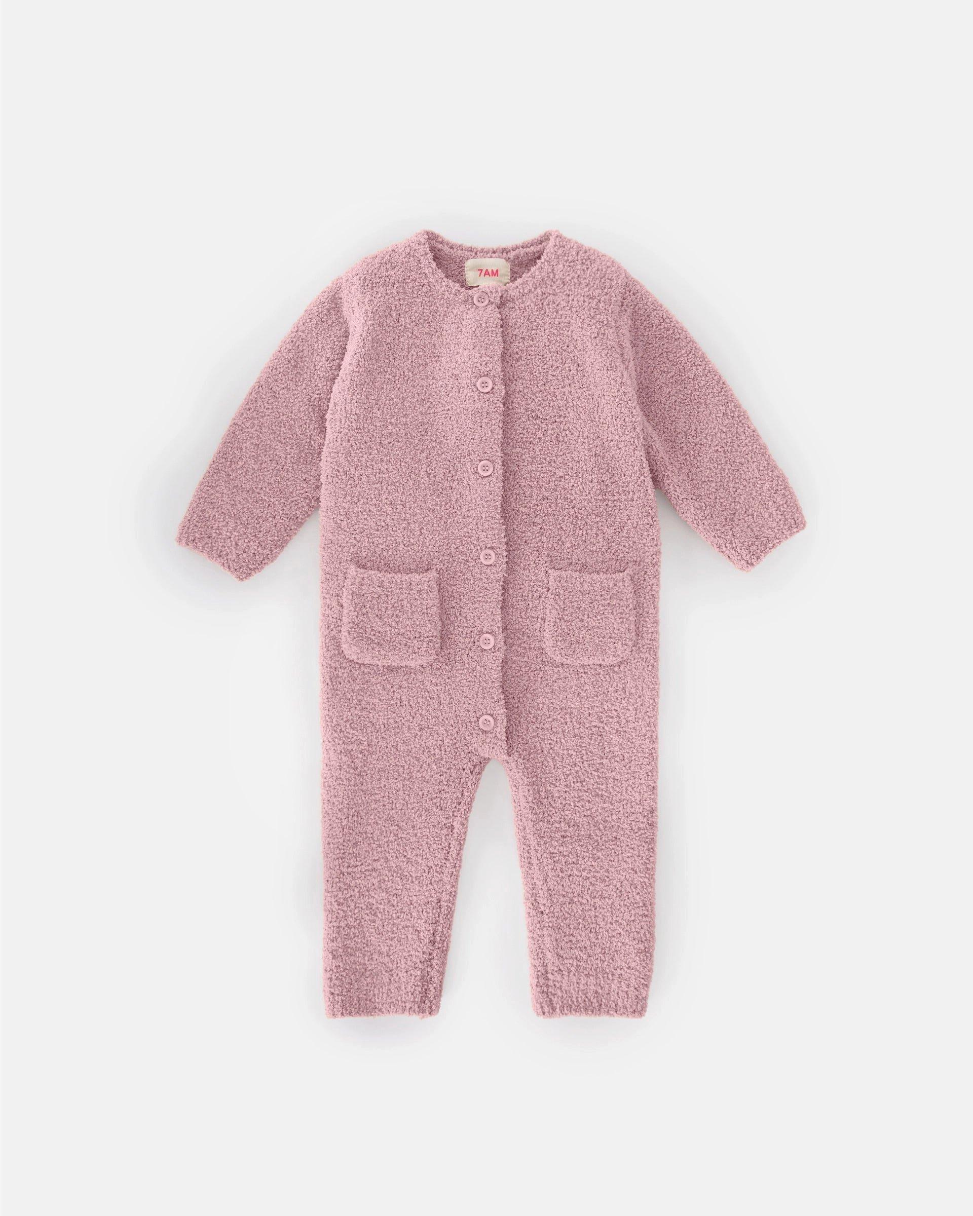Long Sleeve Jumpsuit Fuzzy - Ash Rose