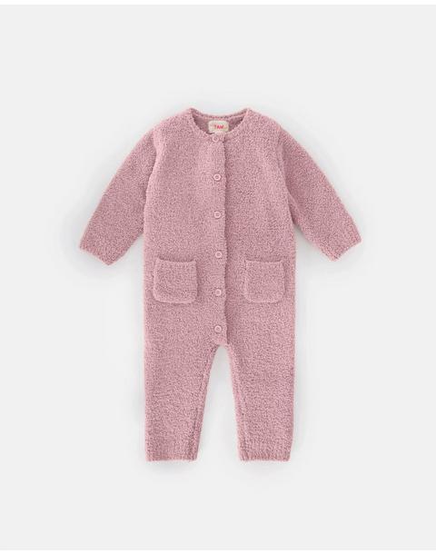 Long Sleeve Jumpsuit Fuzzy - Ash Rose