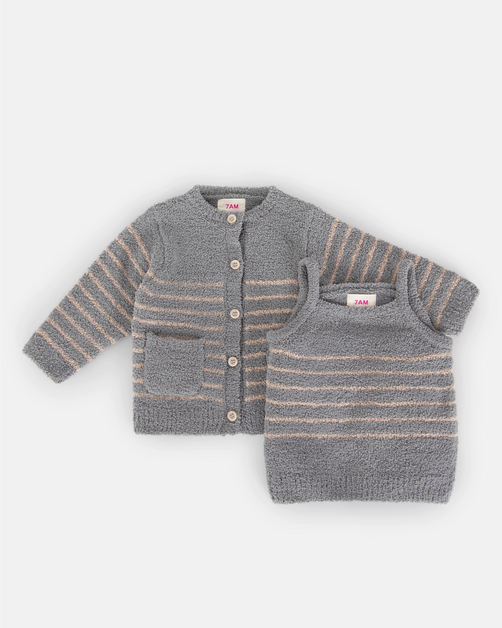 Camisole & Cardigan Set Fuzzy - Gris/Pecan