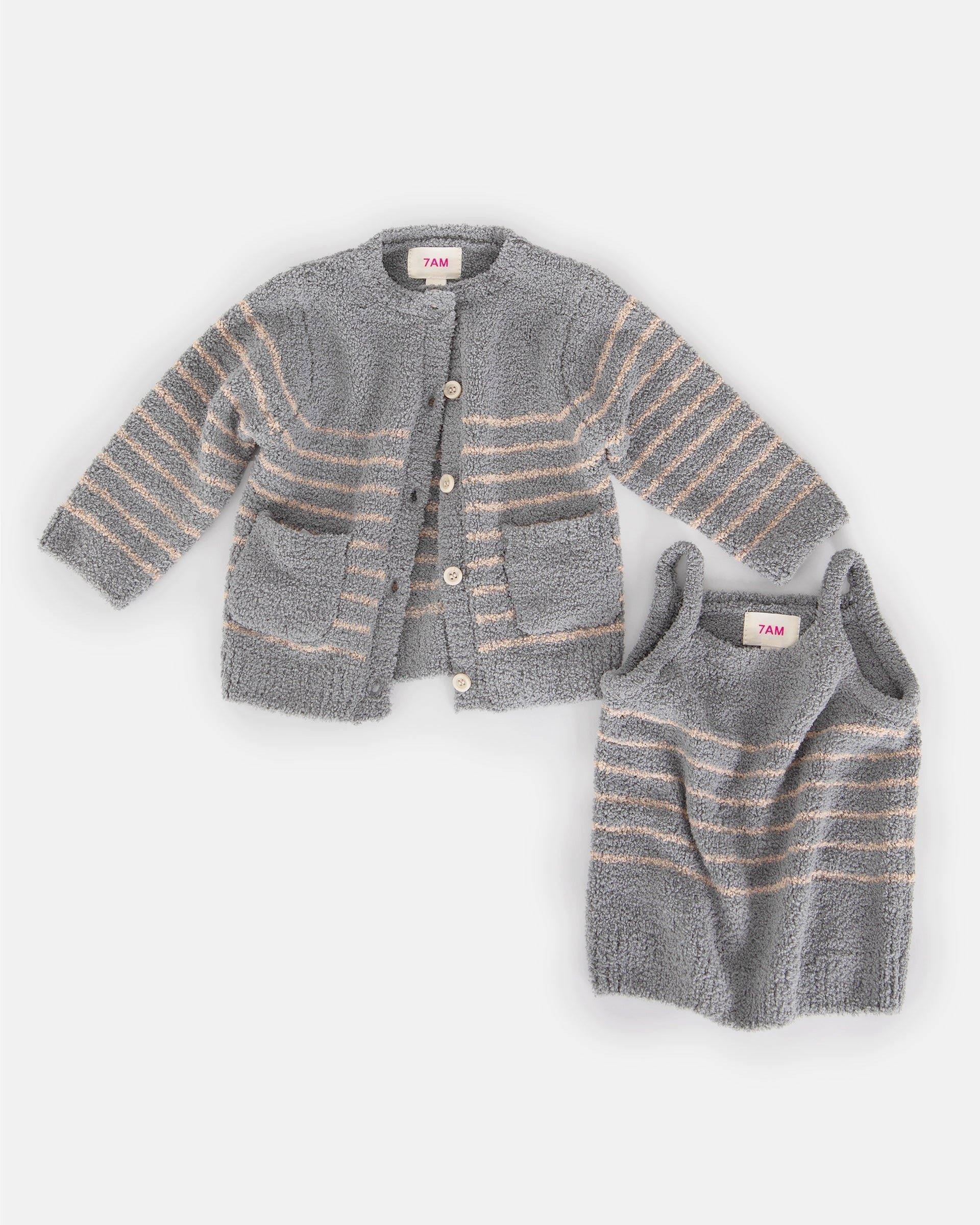Camisole & Cardigan Set Fuzzy - Gris/Pecan image number 1