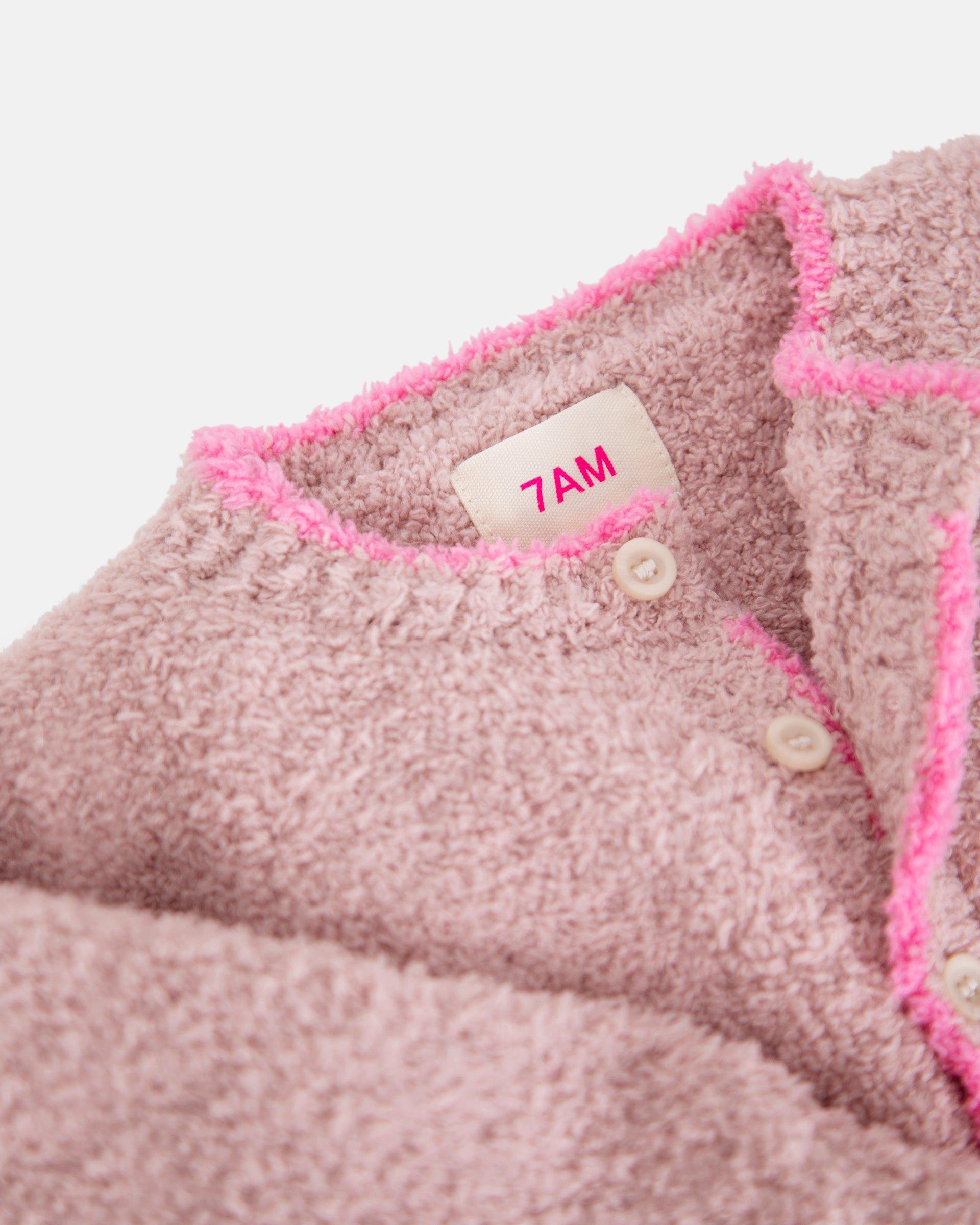 Boxy Longsleeve Jumpsuit Fuzzy - Ash Rose image number 3