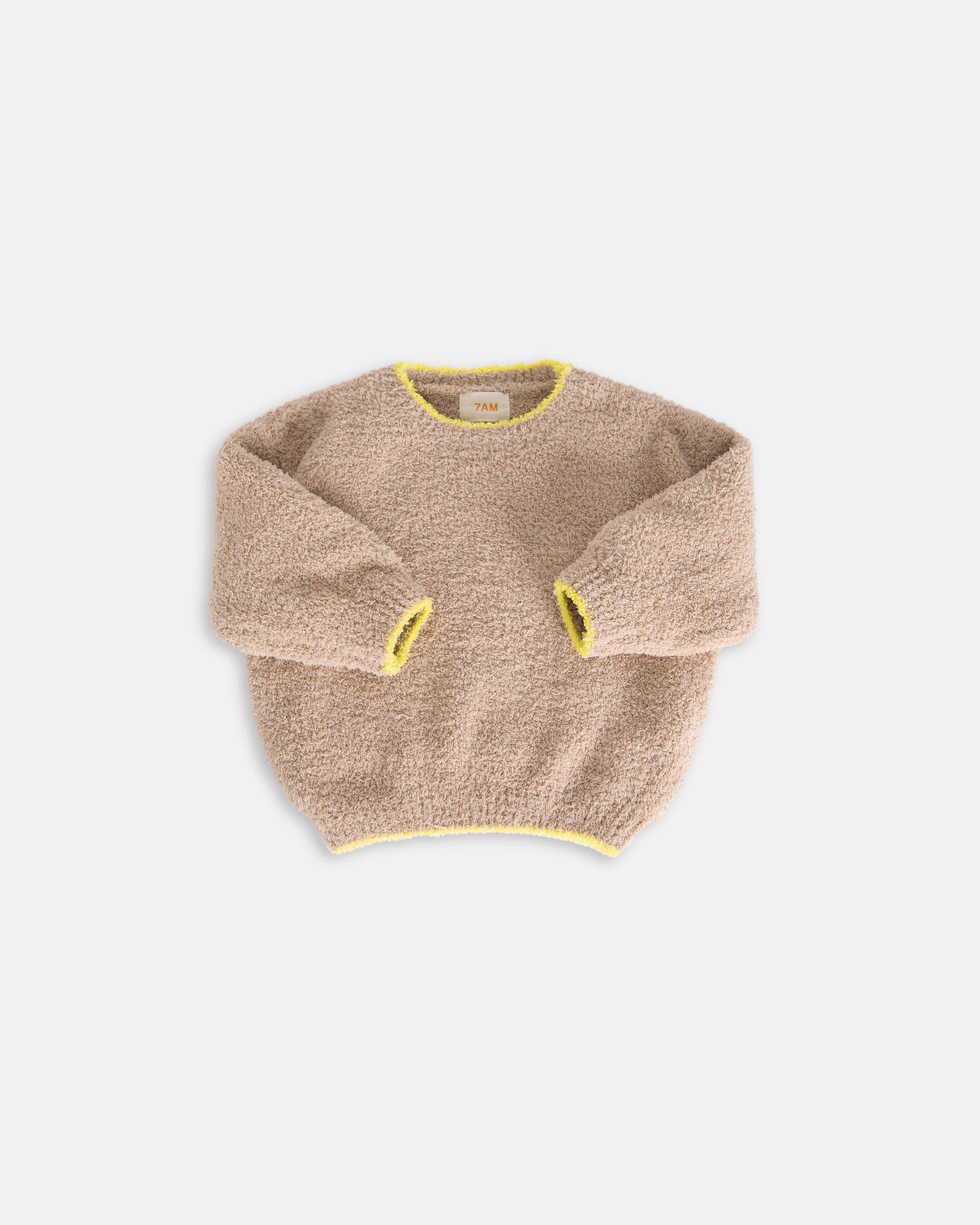 Boxy Sweater Fuzzy - Pecan image number 1