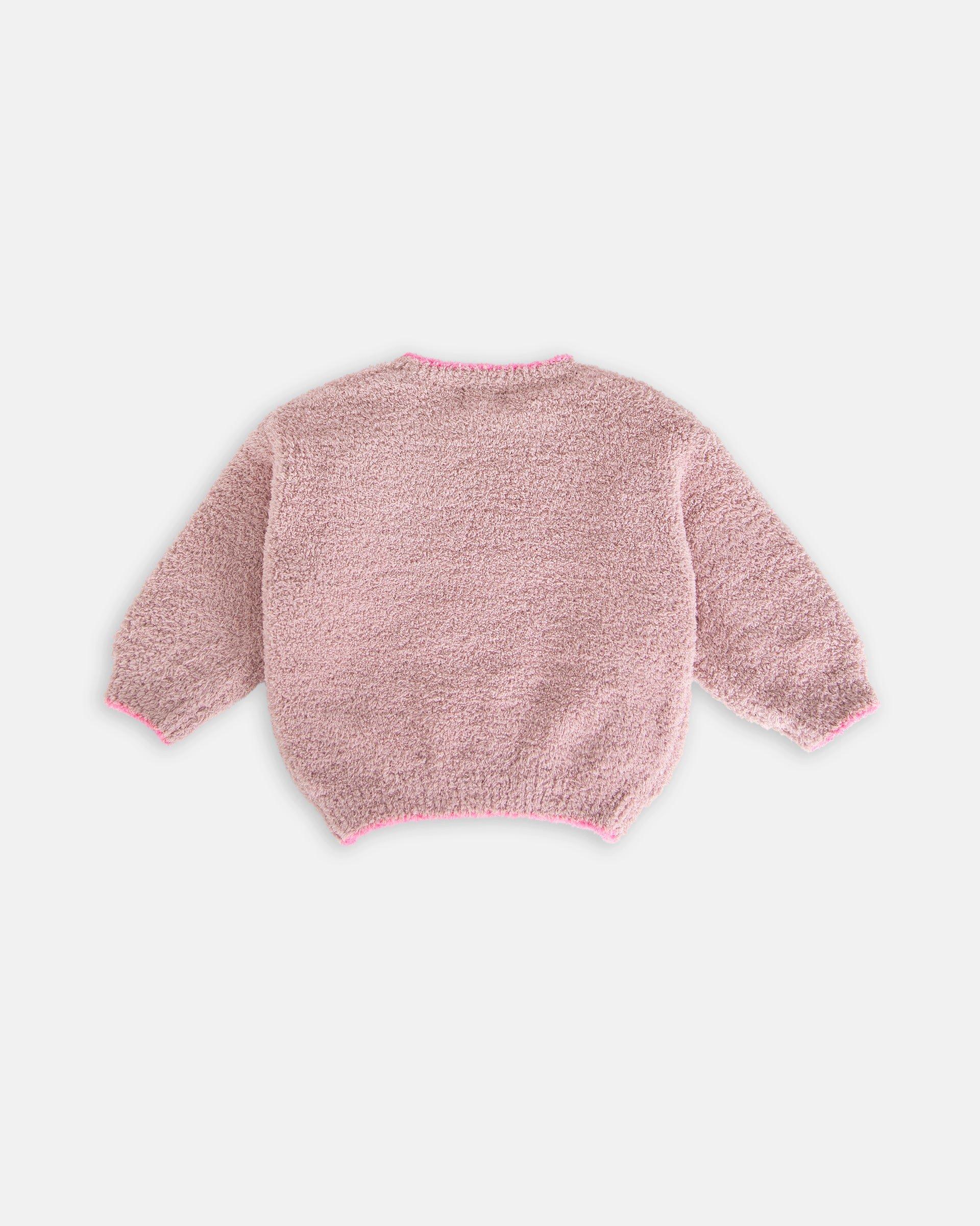 Boxy Sweater Fuzzy - Ash Rose image number 3