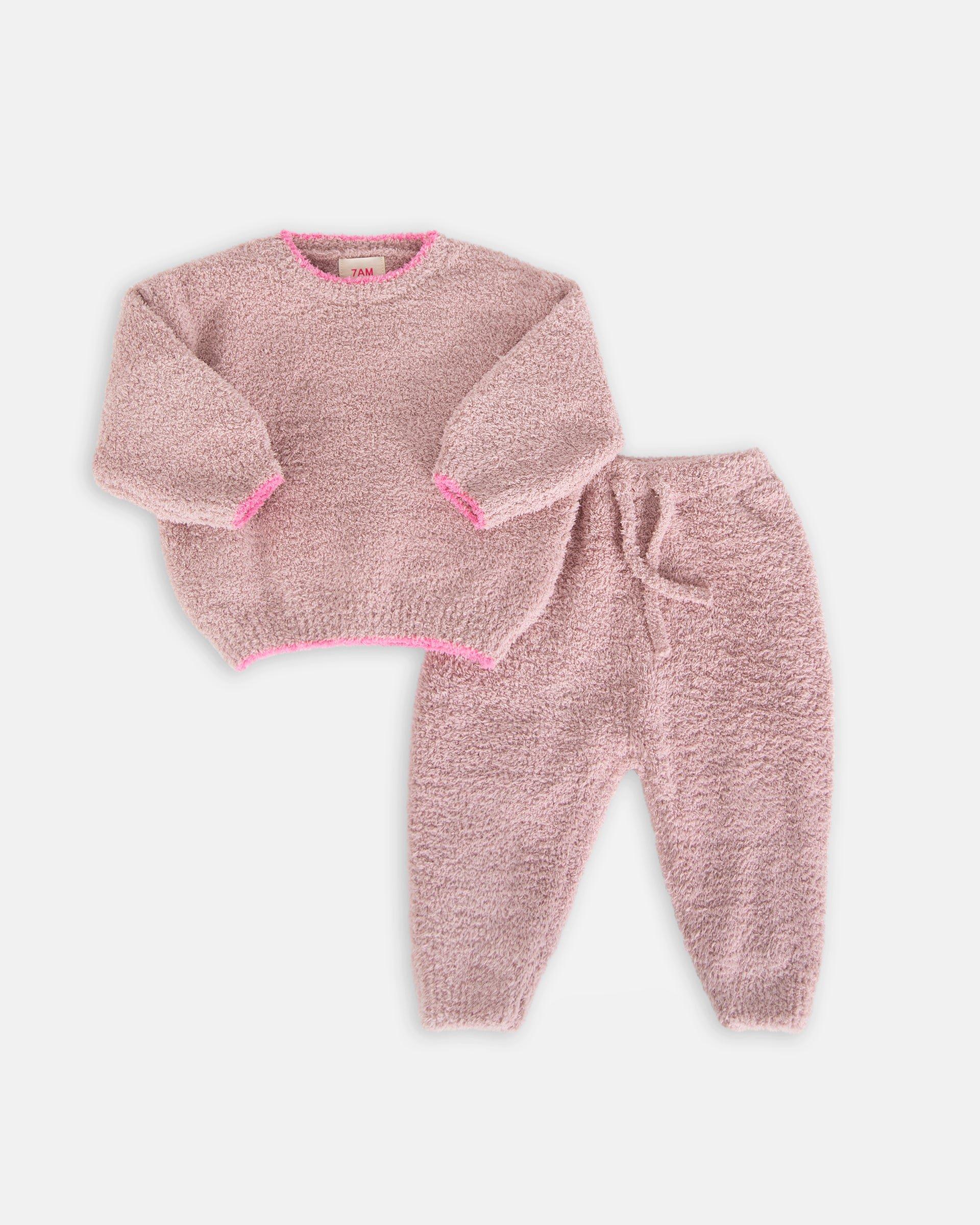 Boxy Sweater Fuzzy - Ash Rose image number 4