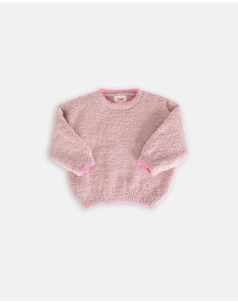 Boxy Sweater Fuzzy - Ash Rose