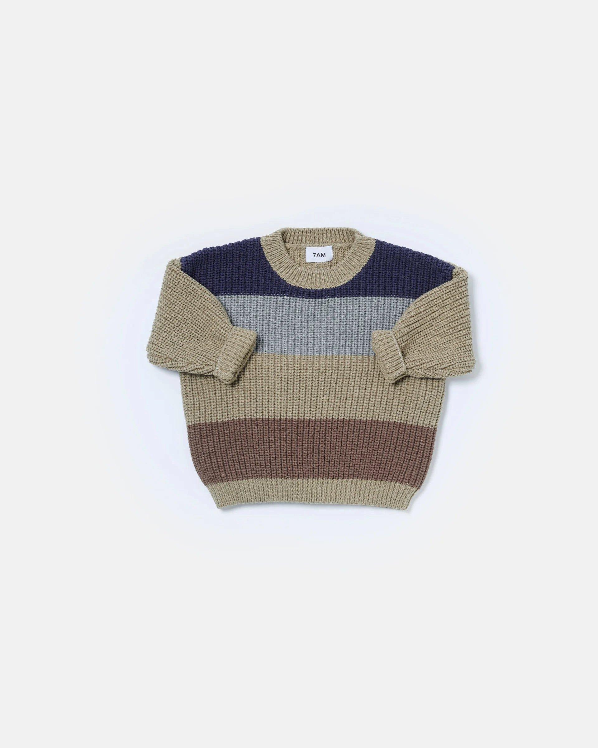Boxy Sweater Chunky - Olive Multicolor image number 3
