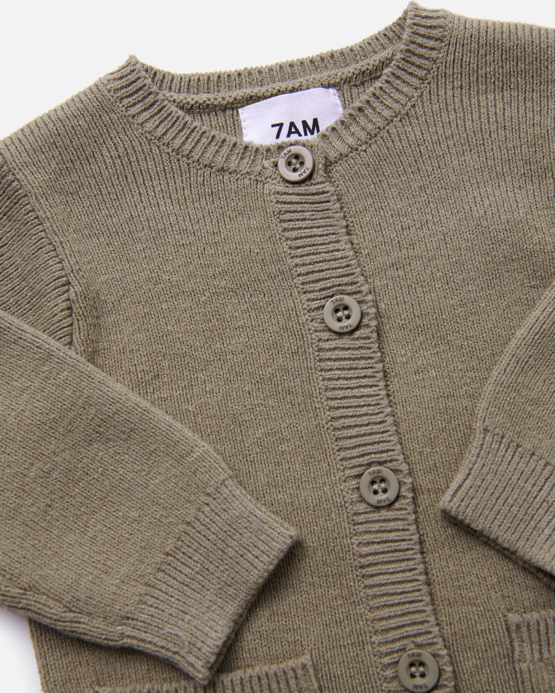 Long Sleeve Ribbed Romper - Olive image number 4